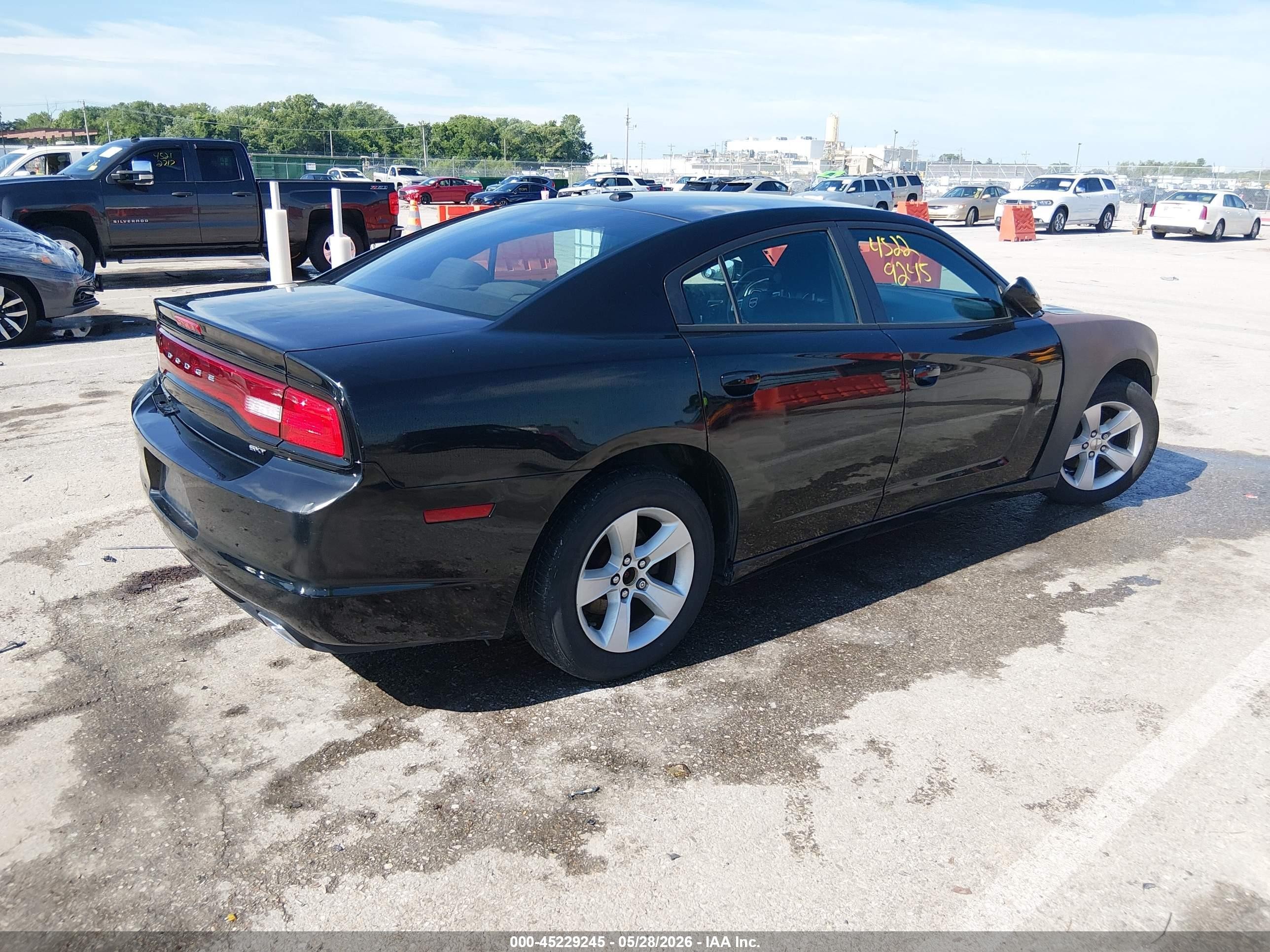 2014 Dodge Charger Sxt Black vin: 2C3CDXHG9EH185880