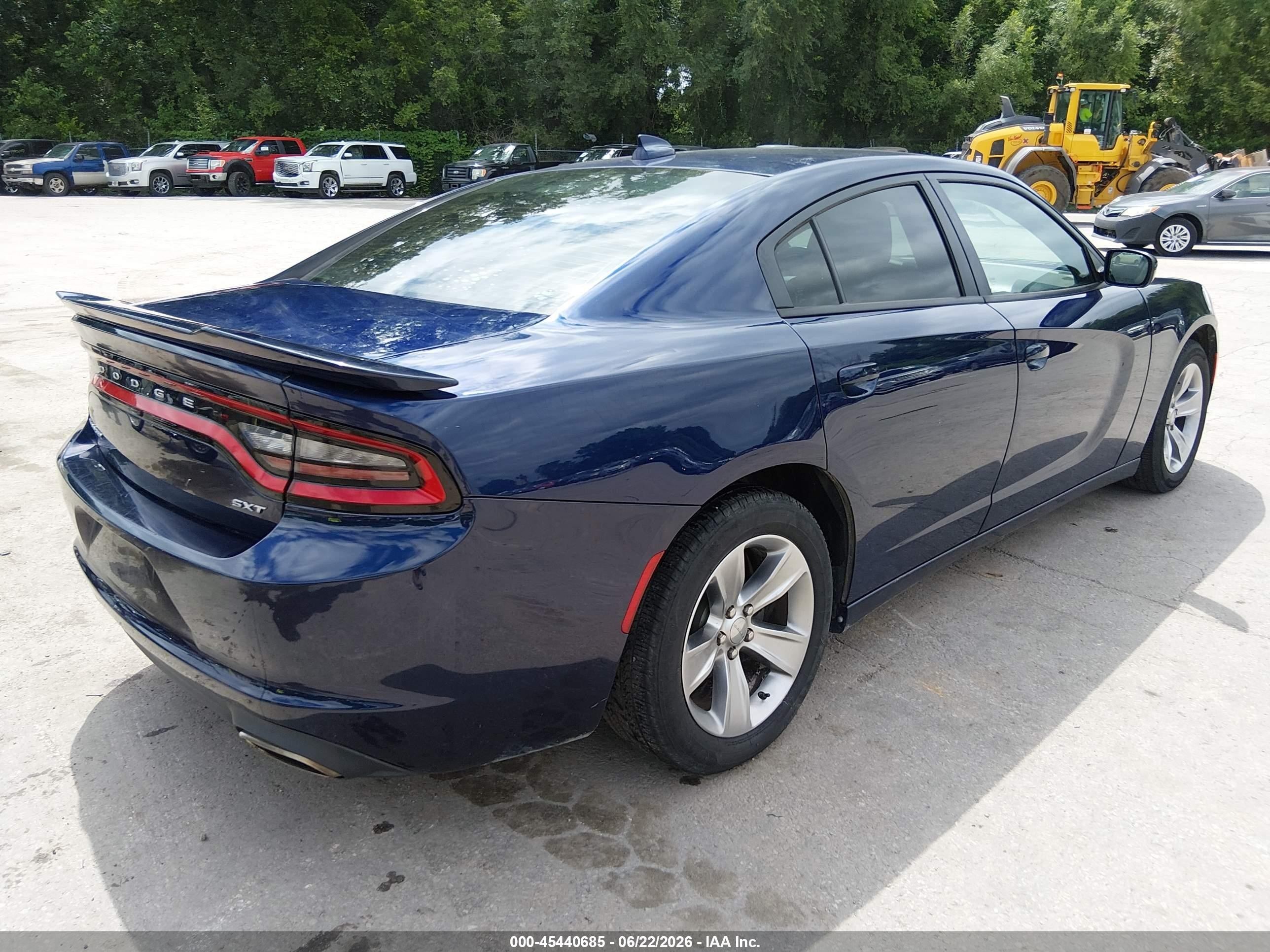 2015 Dodge Charger Sxt Blue vin: 2C3CDXHG9FH744751