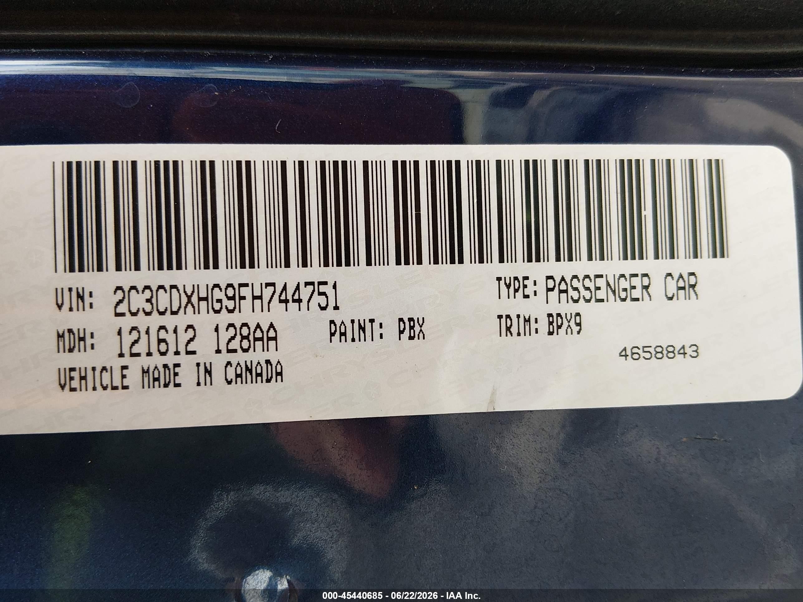 2015 Dodge Charger Sxt Blue vin: 2C3CDXHG9FH744751