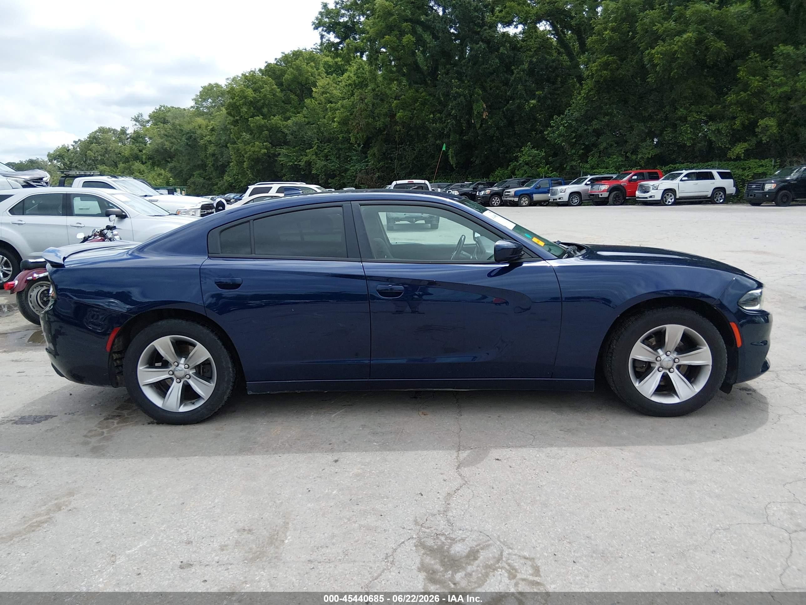 2015 Dodge Charger Sxt Blue vin: 2C3CDXHG9FH744751