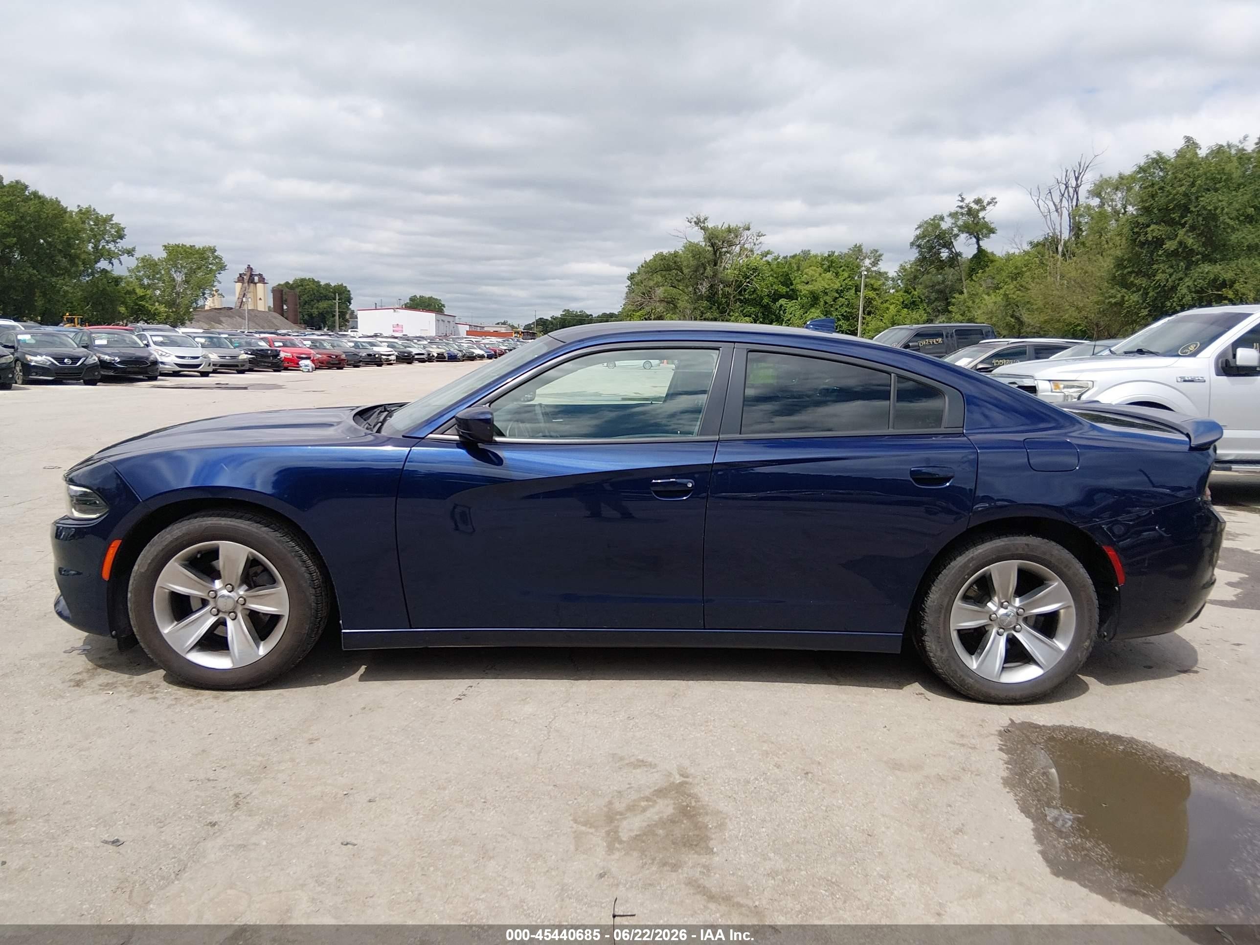 2015 Dodge Charger Sxt Blue vin: 2C3CDXHG9FH744751