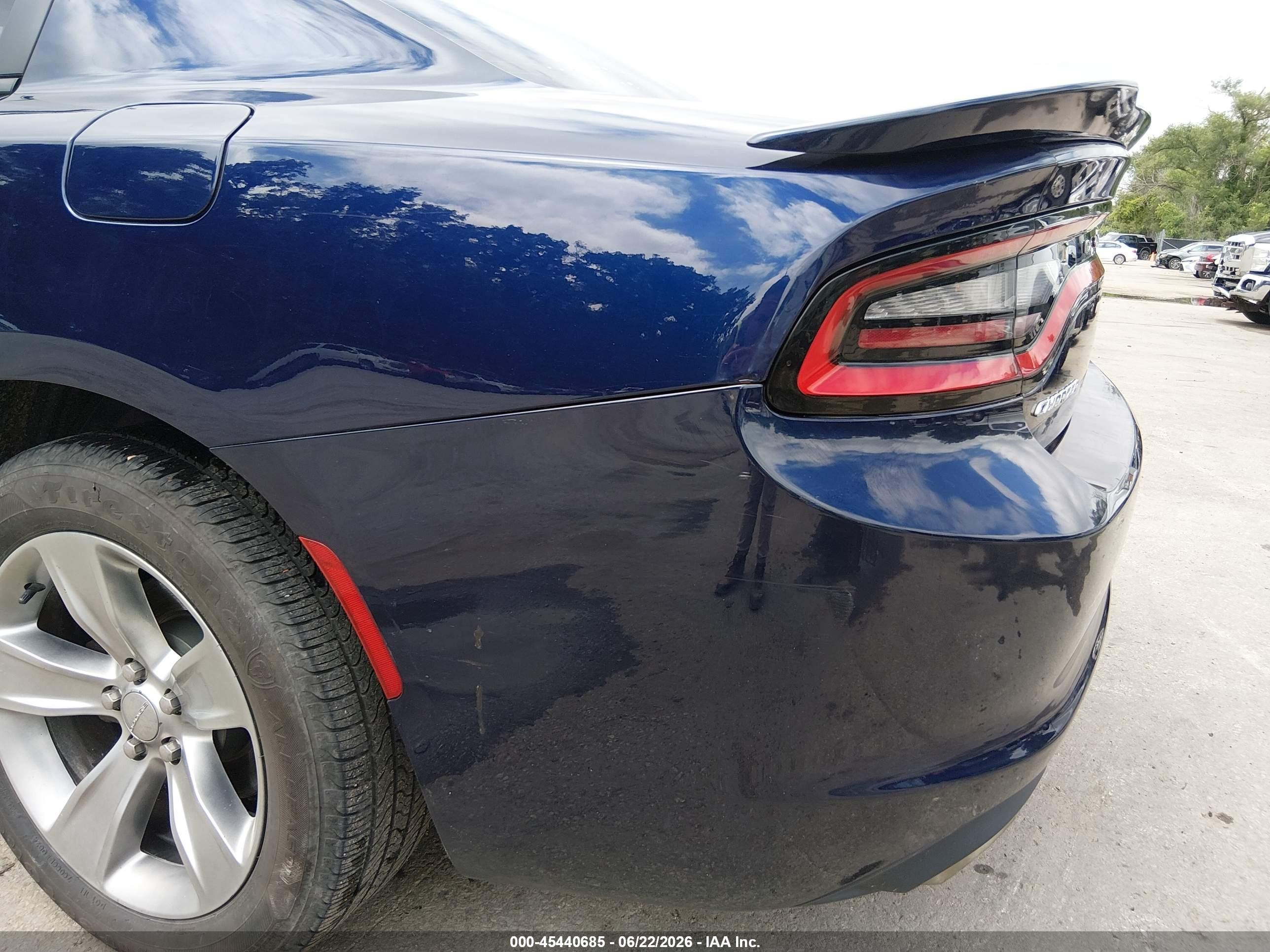 2015 Dodge Charger Sxt Blue vin: 2C3CDXHG9FH744751
