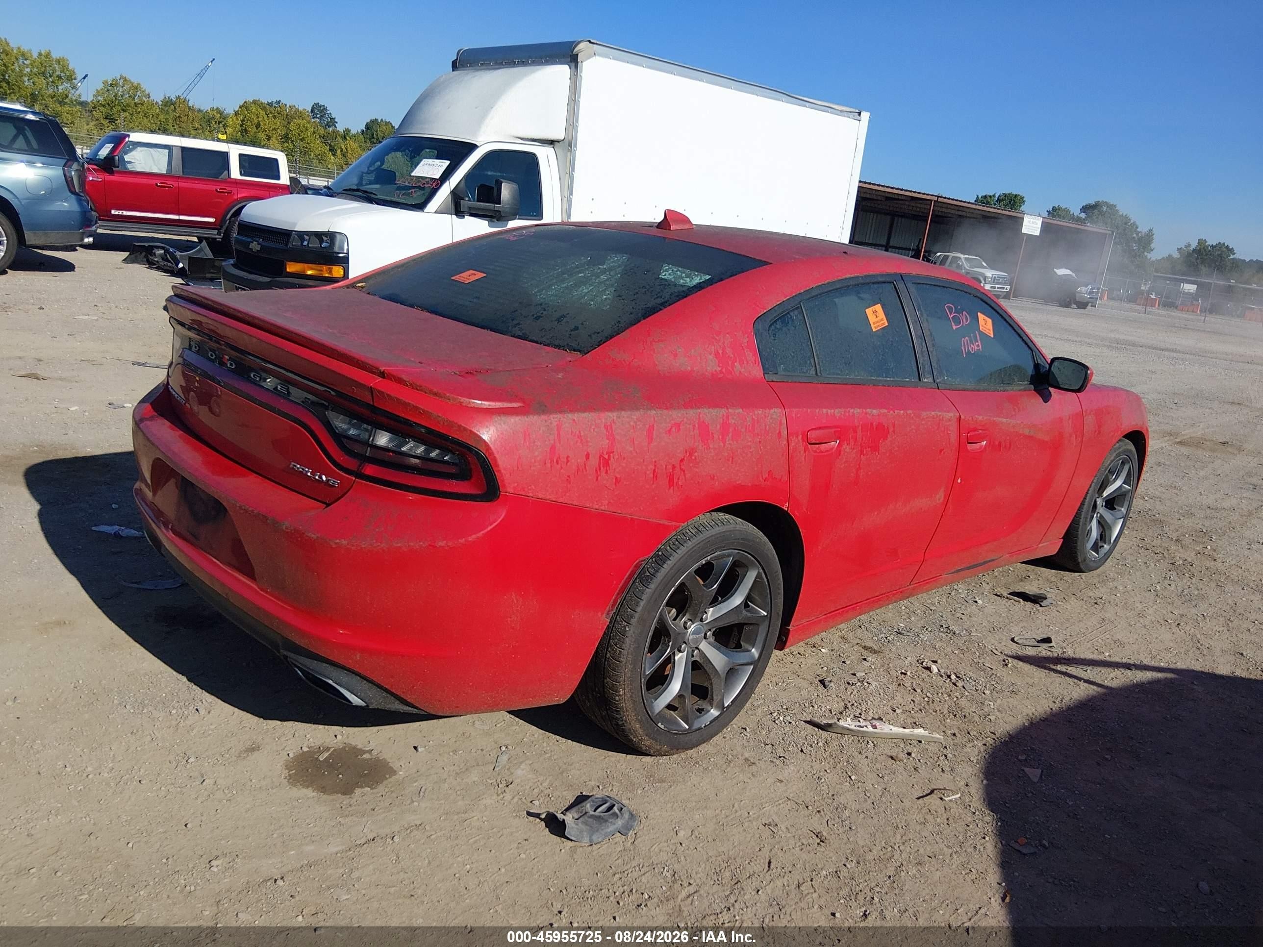 2015 Dodge Charger Sxt Красный vin: 2C3CDXHG9FH832327