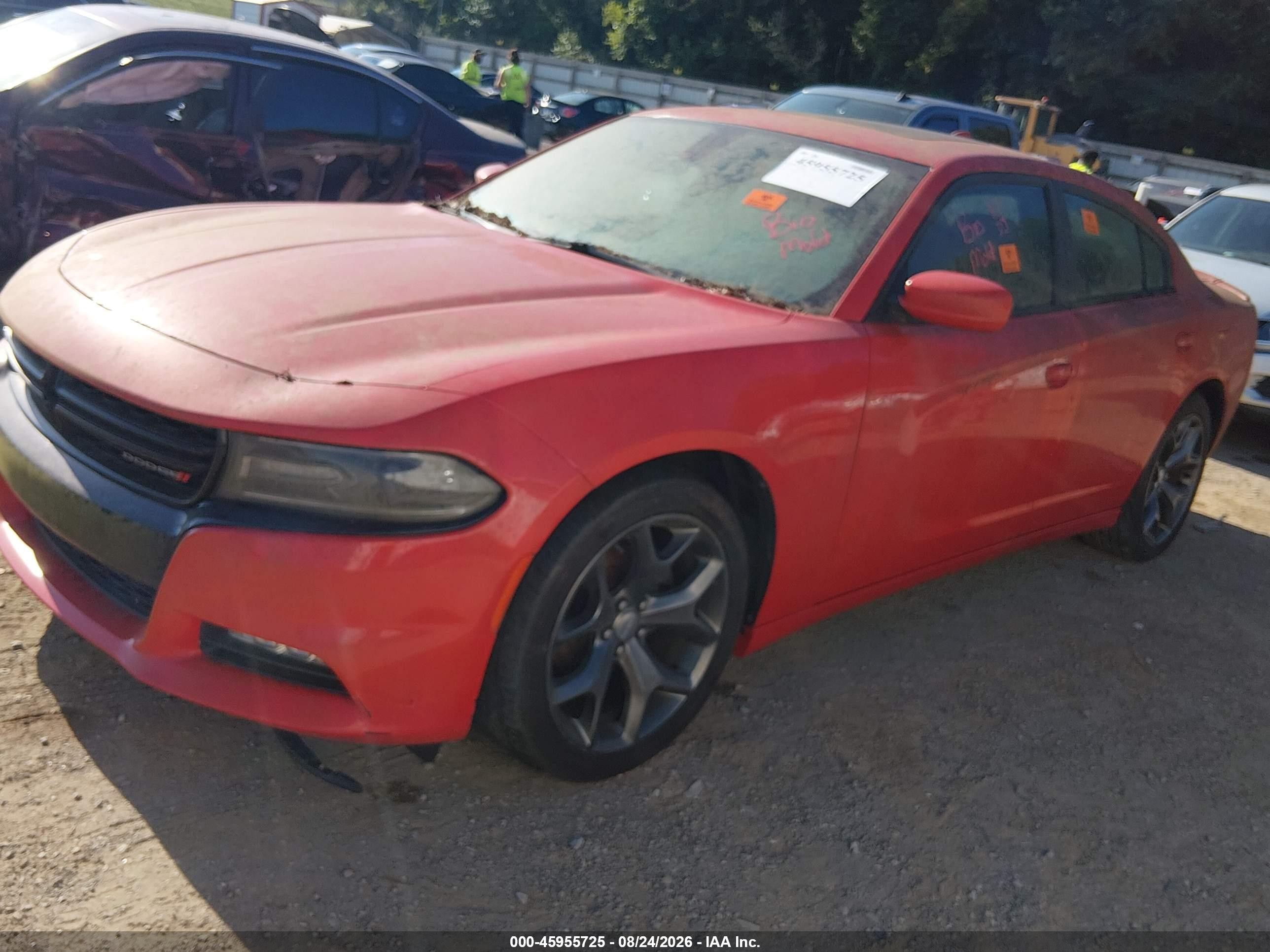 2015 Dodge Charger Sxt Красный vin: 2C3CDXHG9FH832327