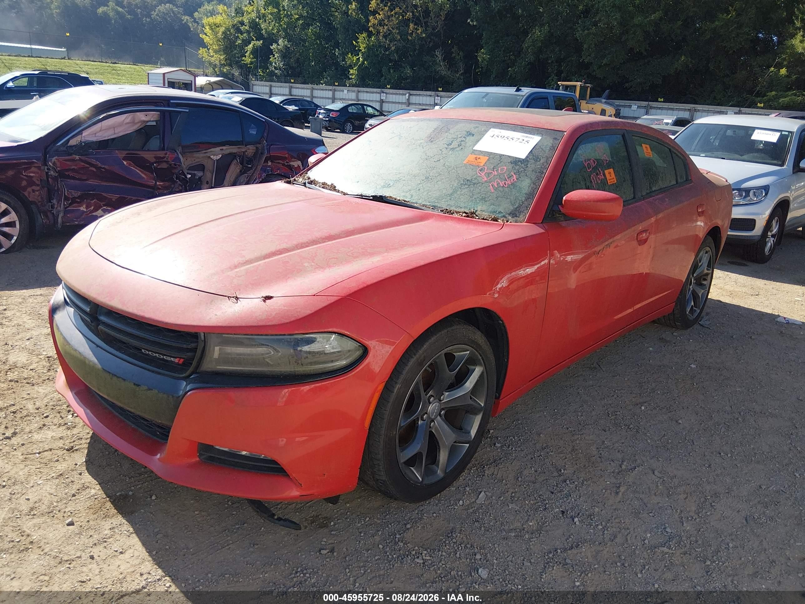 2015 Dodge Charger Sxt Красный vin: 2C3CDXHG9FH832327