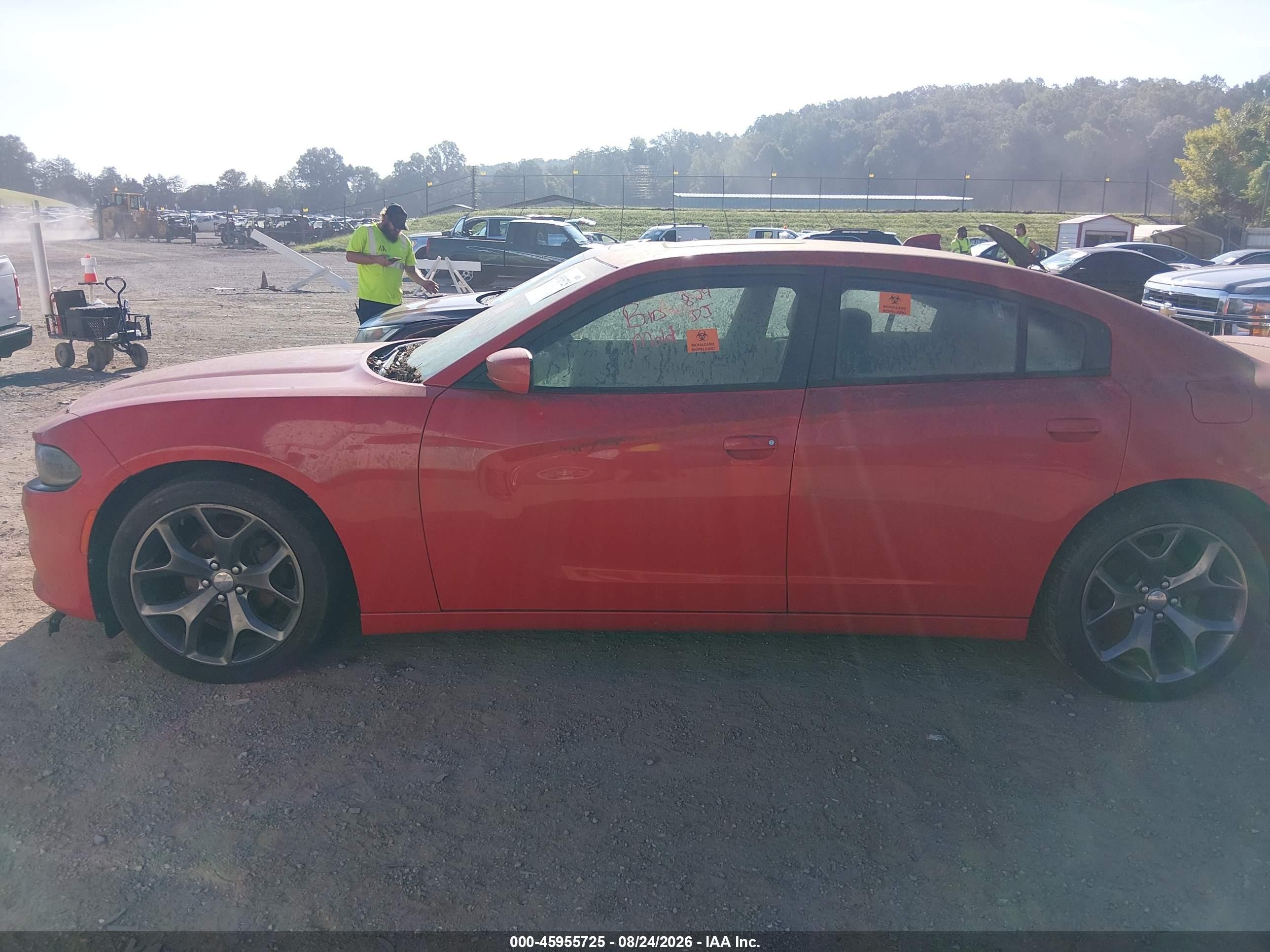 2015 Dodge Charger Sxt Красный vin: 2C3CDXHG9FH832327