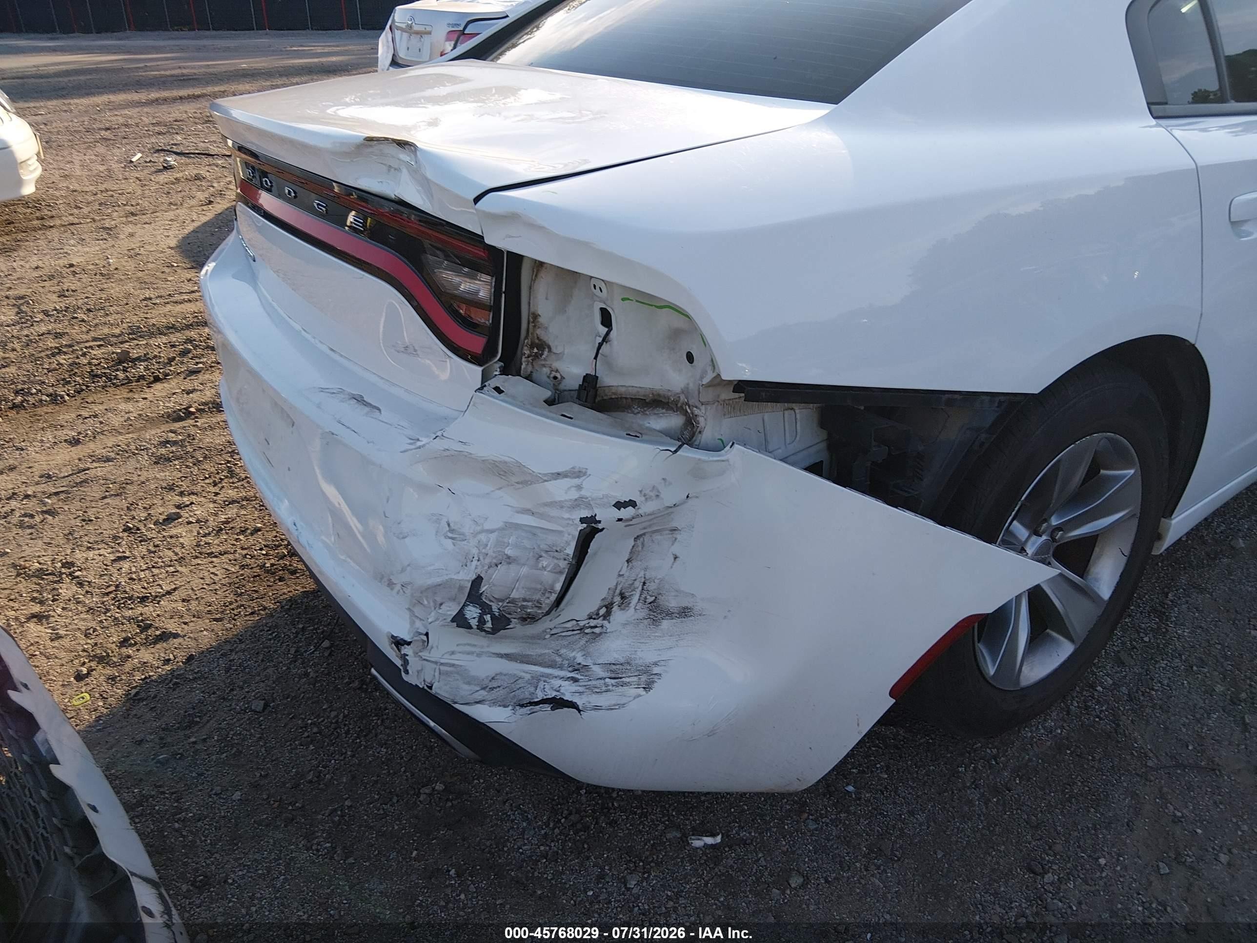 2016 Dodge Charger Sxt White vin: 2C3CDXHG9GH326501