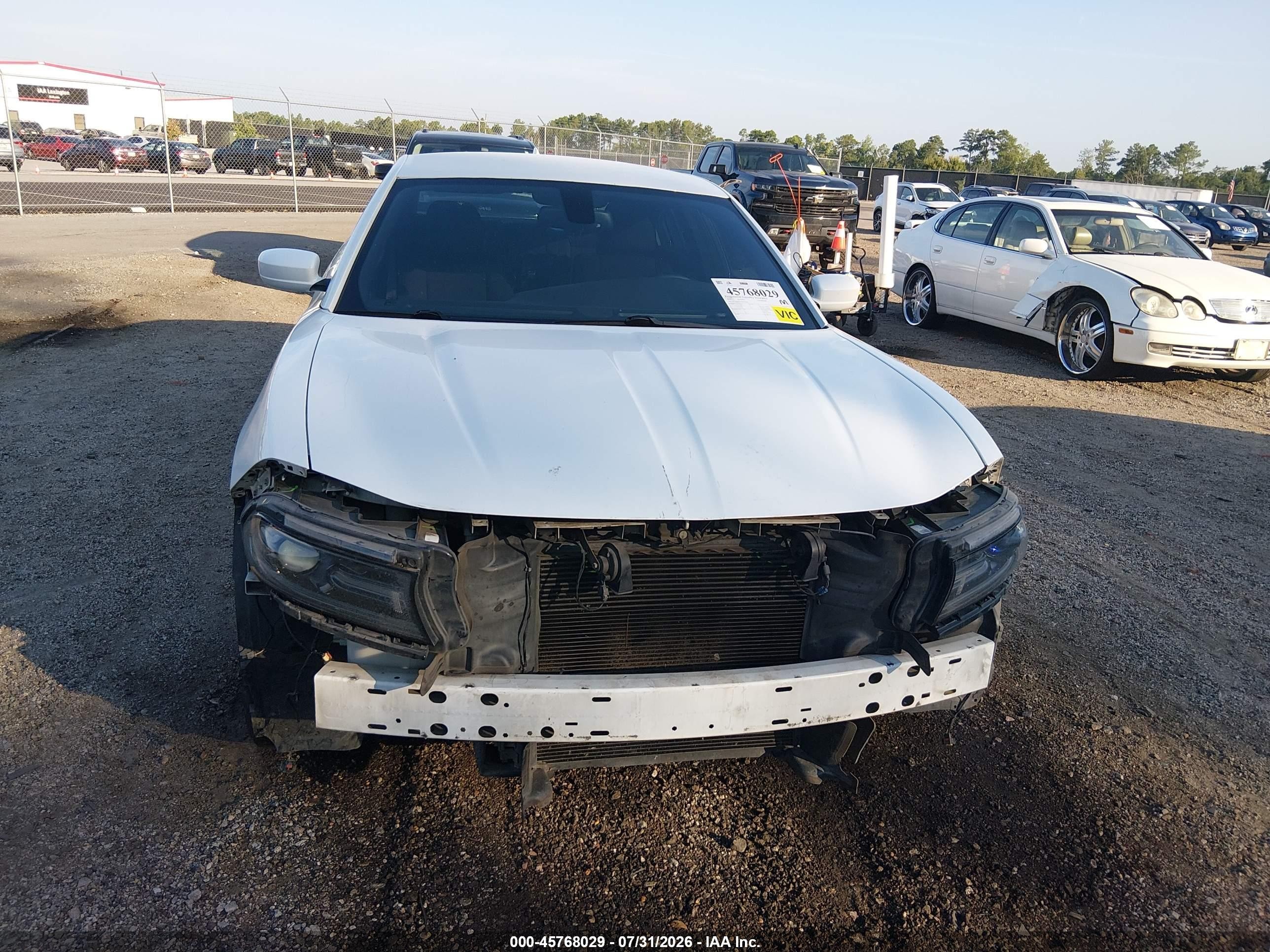 2016 Dodge Charger Sxt White vin: 2C3CDXHG9GH326501