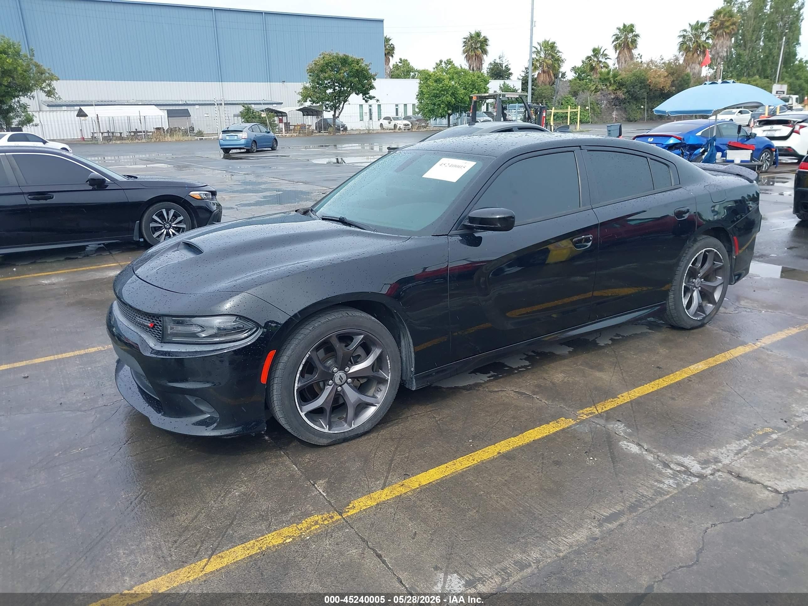2019 Dodge Charger Gt Rwd Black vin: 2C3CDXHG9KH678101