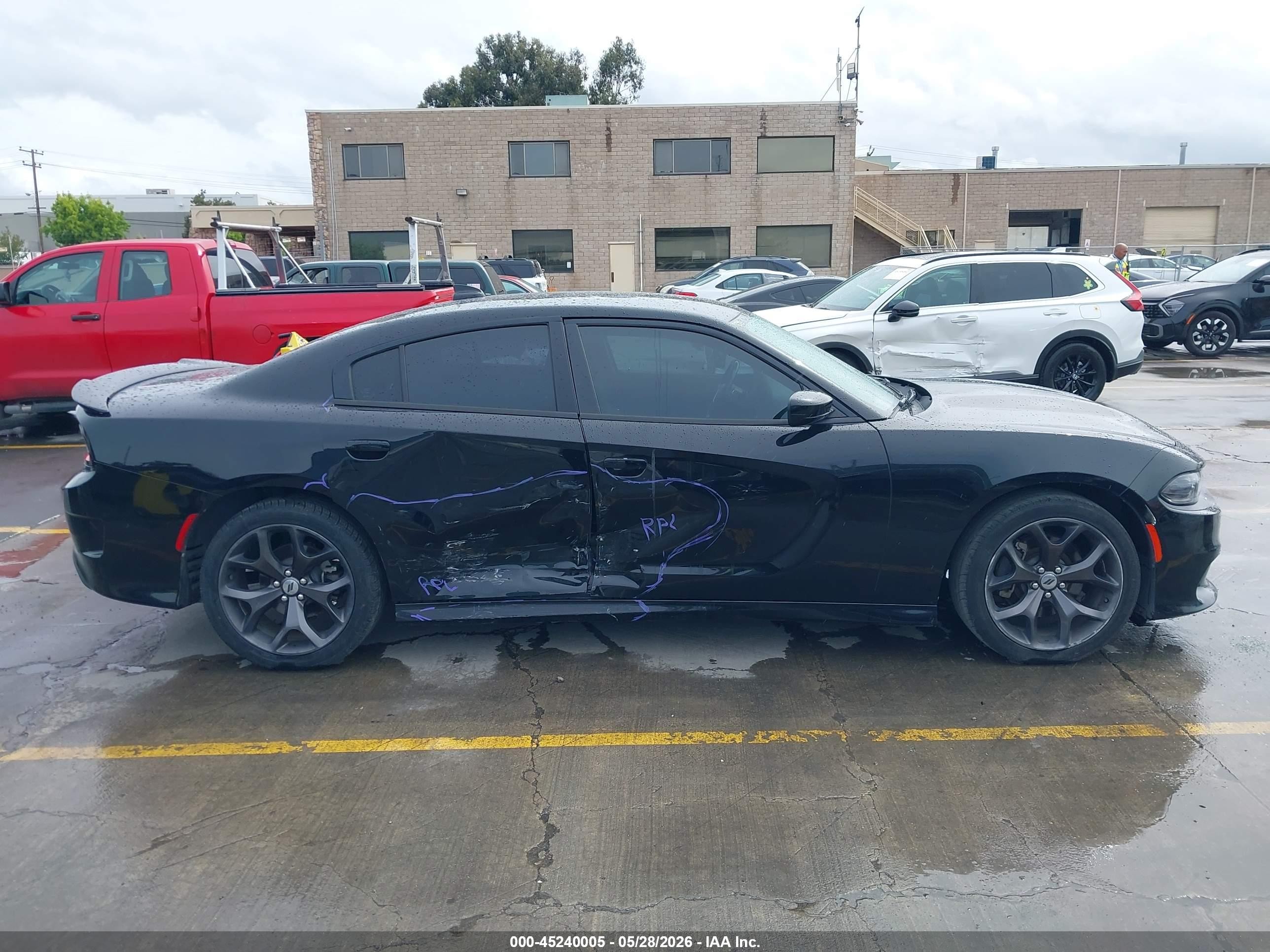 2019 Dodge Charger Gt Rwd Black vin: 2C3CDXHG9KH678101