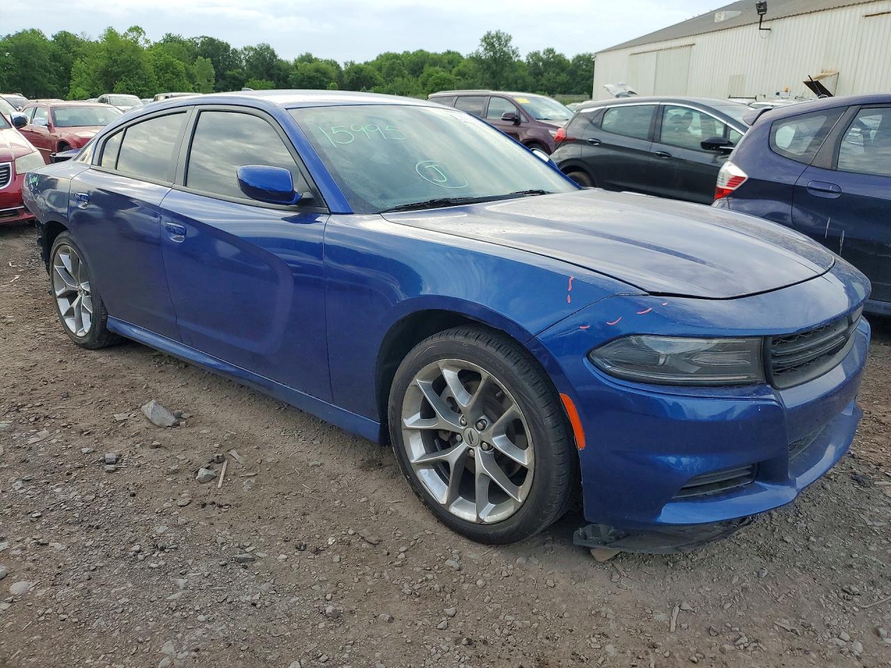 2021 Dodge Charger Gt Синий vin: 2C3CDXHG9MH581533