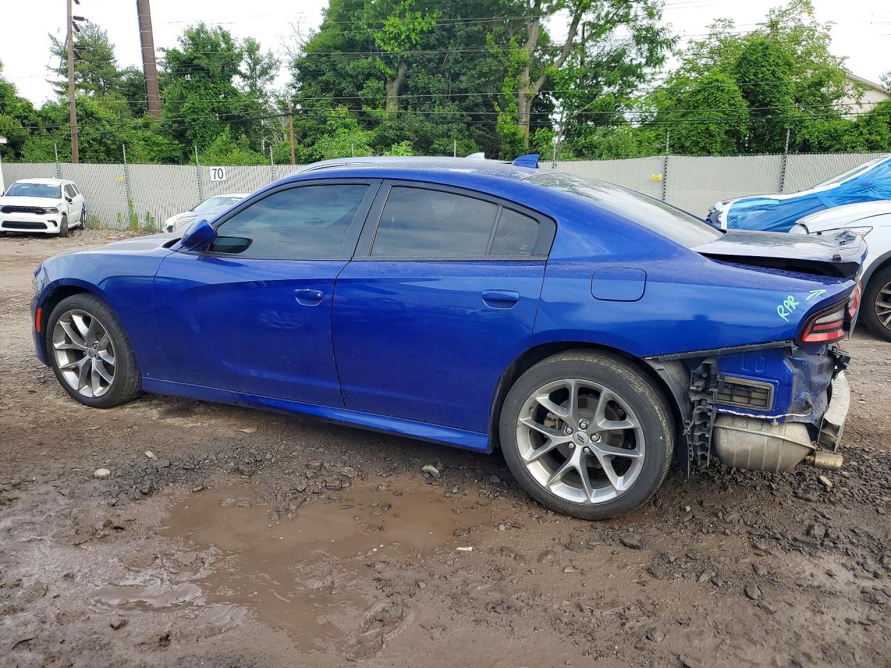 2021 Dodge Charger Gt Синий vin: 2C3CDXHG9MH581533