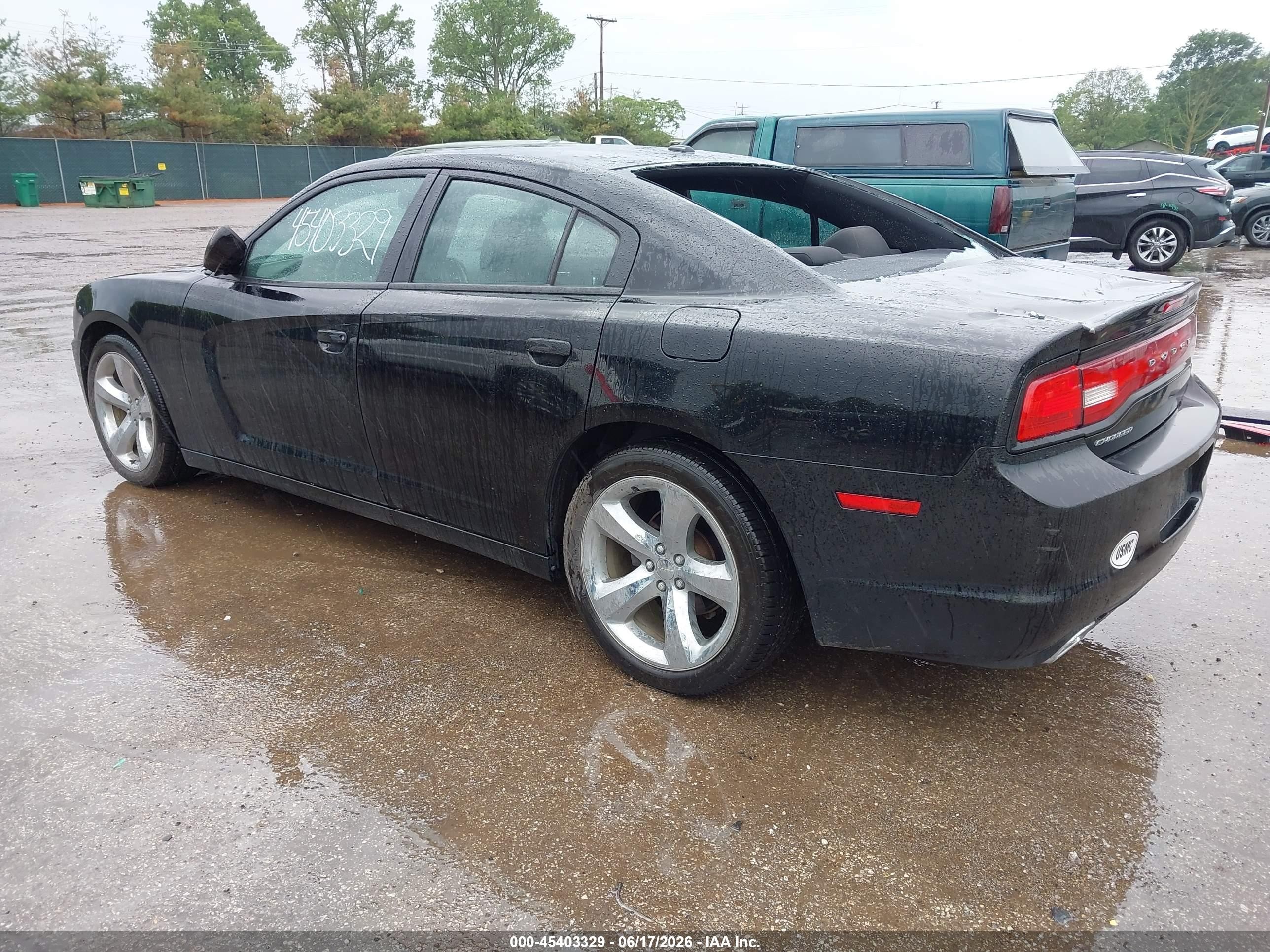 2012 Dodge Charger Sxt Black vin: 2C3CDXHGXCH126348