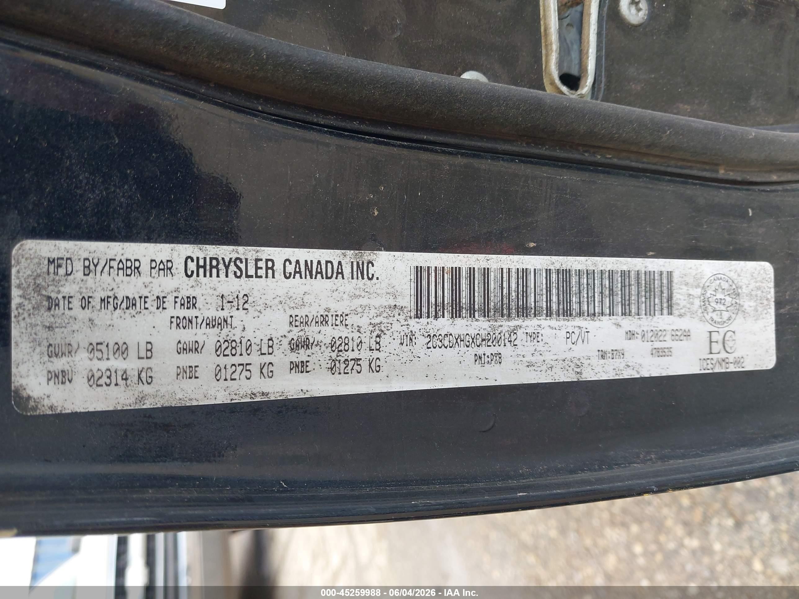 2012 Dodge Charger Sxt Black vin: 2C3CDXHGXCH200142