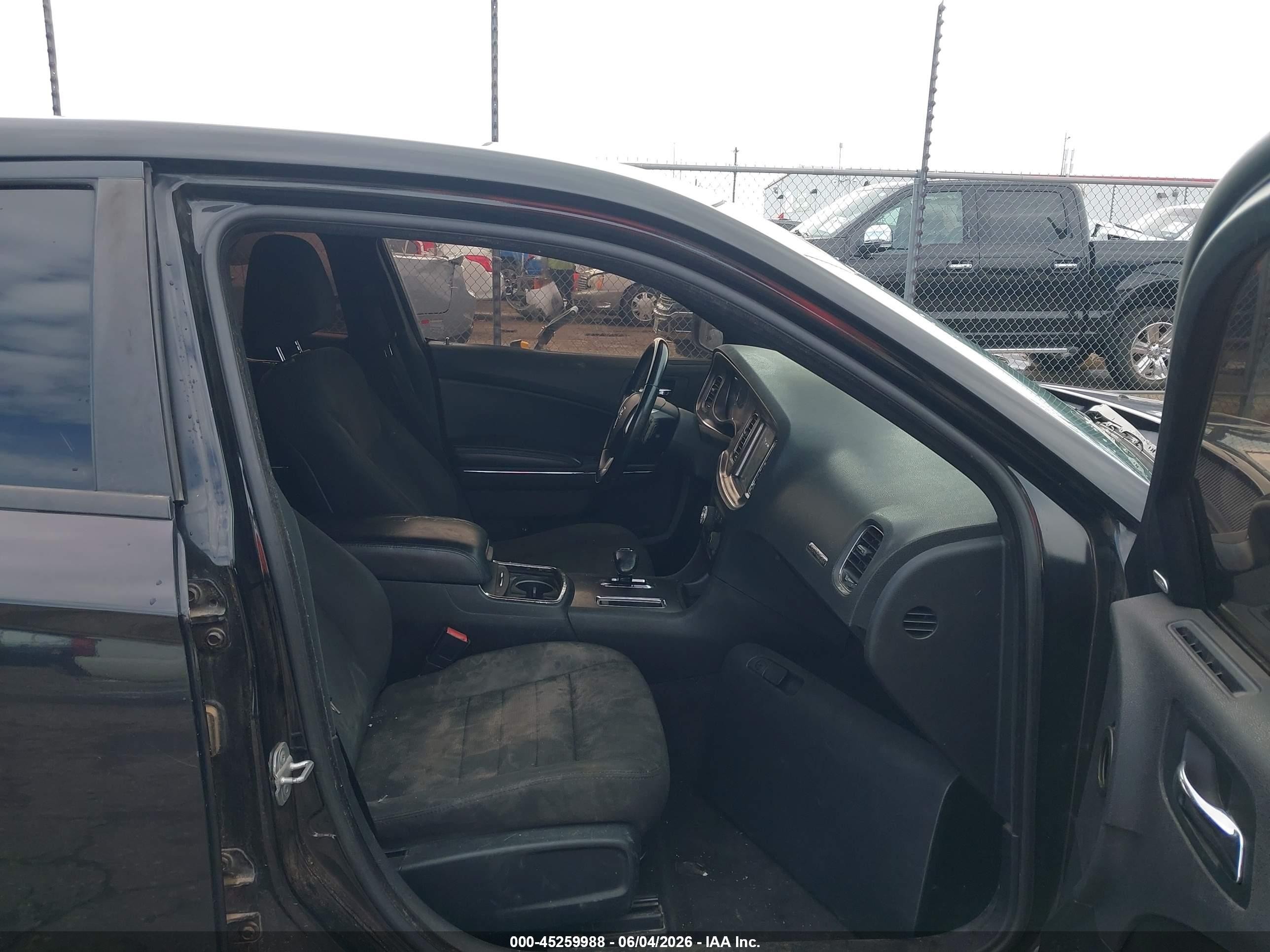 2012 Dodge Charger Sxt Black vin: 2C3CDXHGXCH200142
