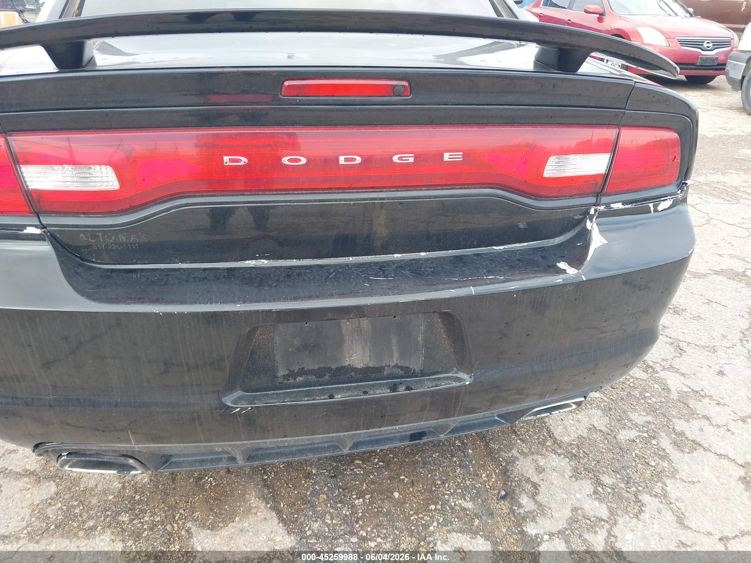 2012 Dodge Charger Sxt Black vin: 2C3CDXHGXCH200142