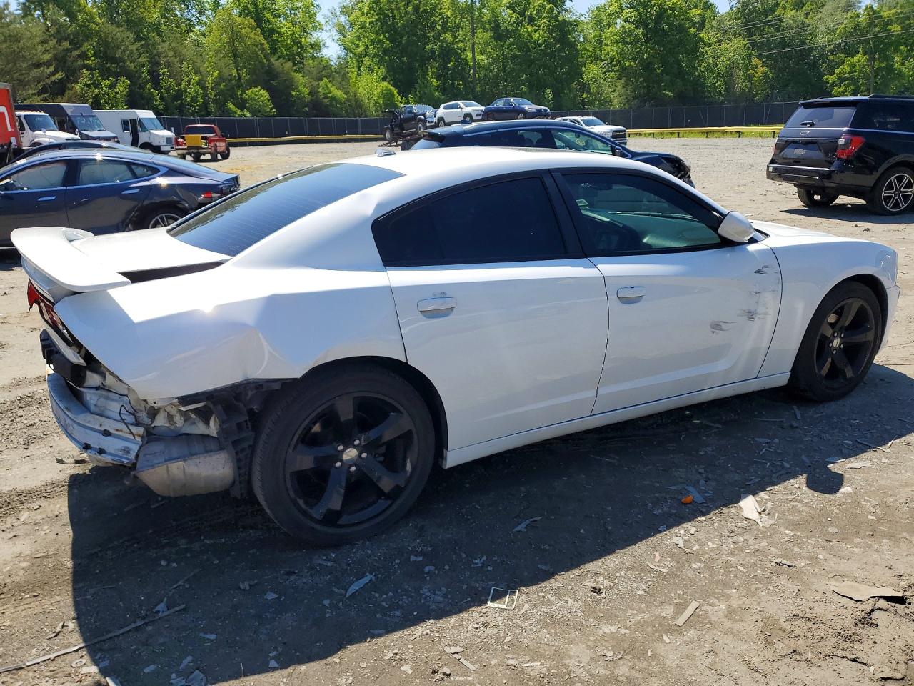 2012 Dodge Charger Sxt White vin: 2C3CDXHGXCH252533