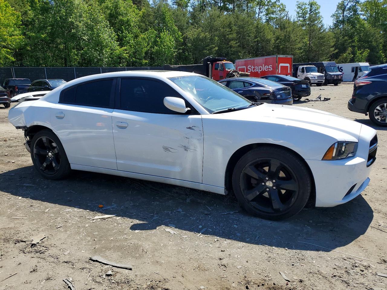 2012 Dodge Charger Sxt White vin: 2C3CDXHGXCH252533