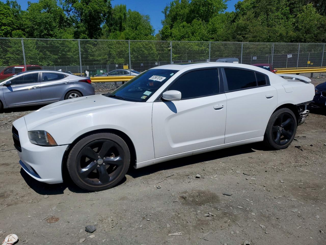 2012 Dodge Charger Sxt White vin: 2C3CDXHGXCH252533