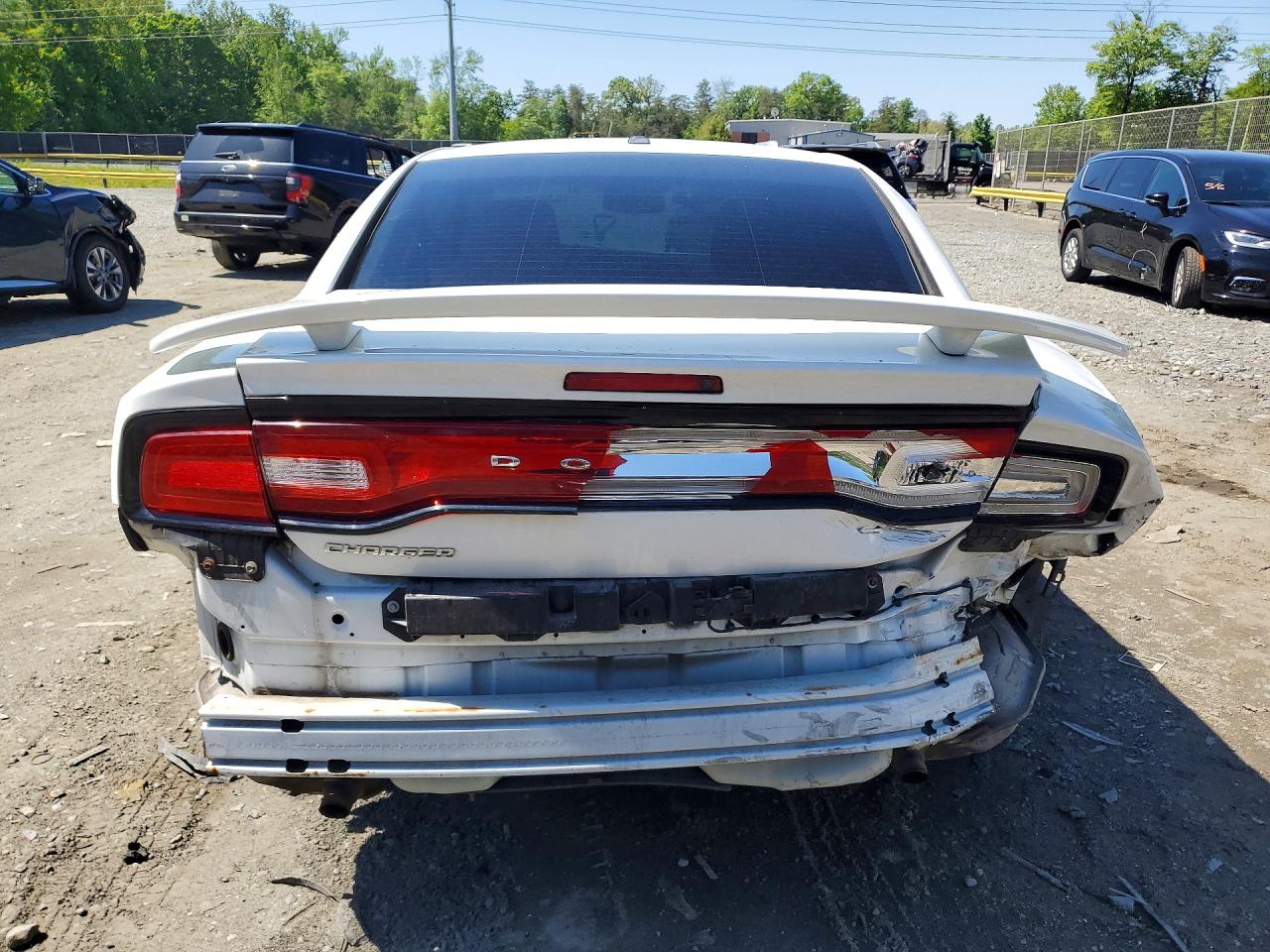 2012 Dodge Charger Sxt White vin: 2C3CDXHGXCH252533