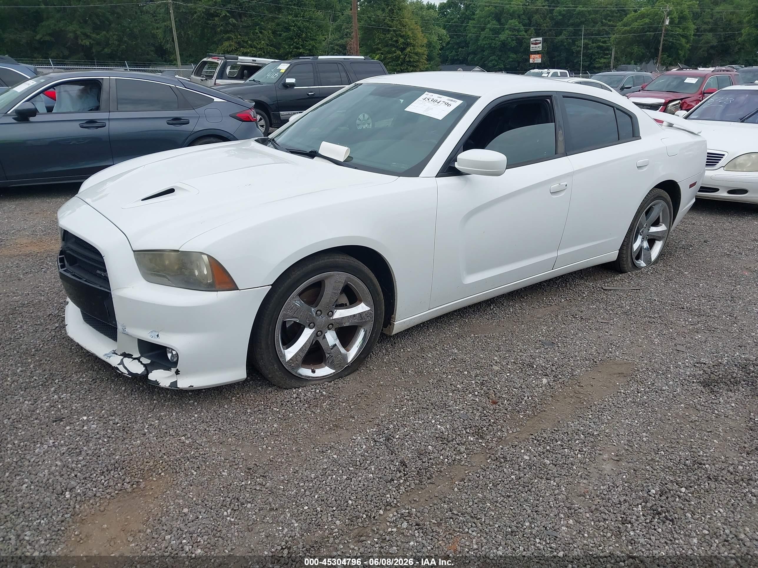 2012 Dodge Charger Sxt White vin: 2C3CDXHGXCH272037
