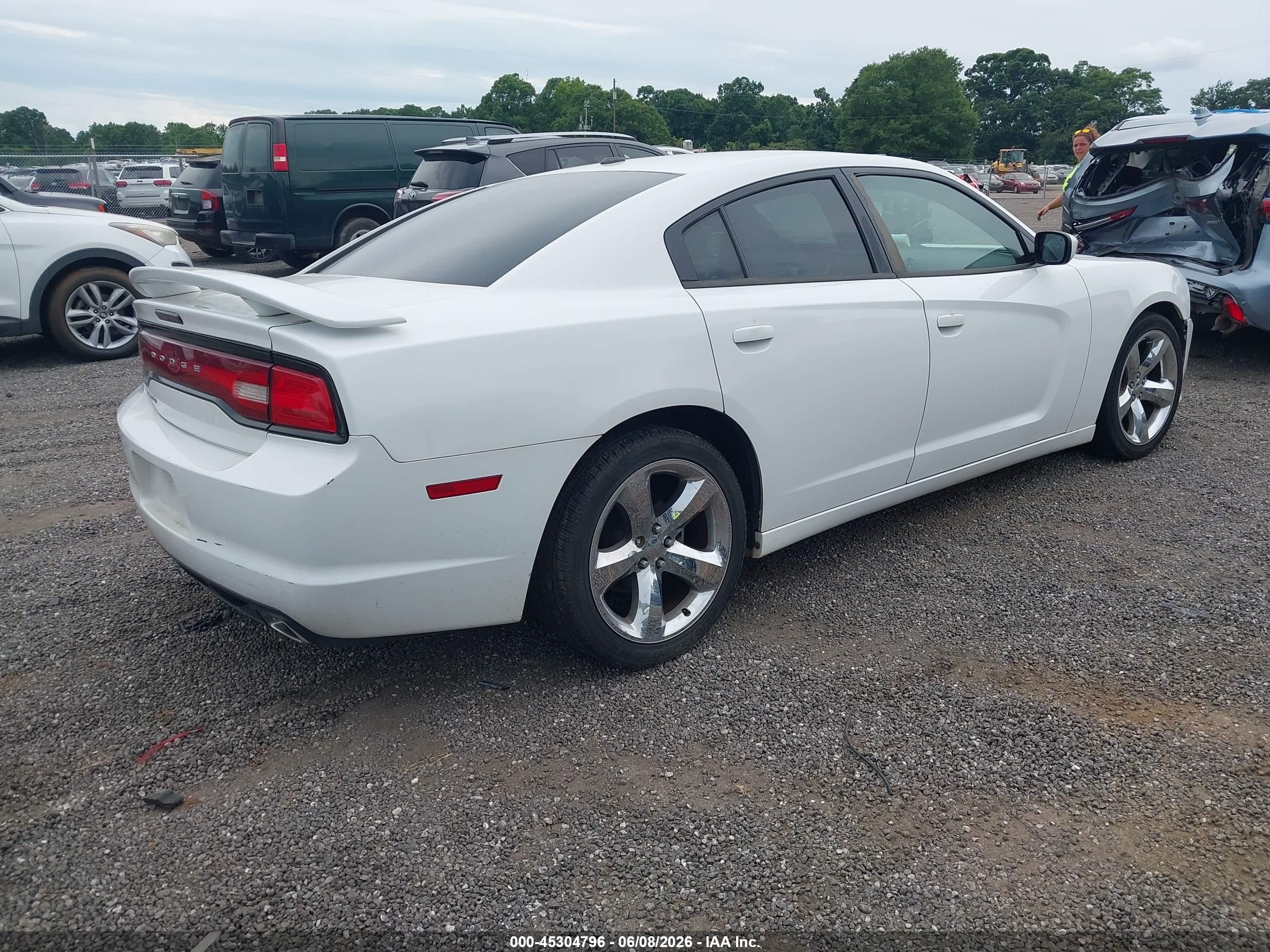 2012 Dodge Charger Sxt White vin: 2C3CDXHGXCH272037