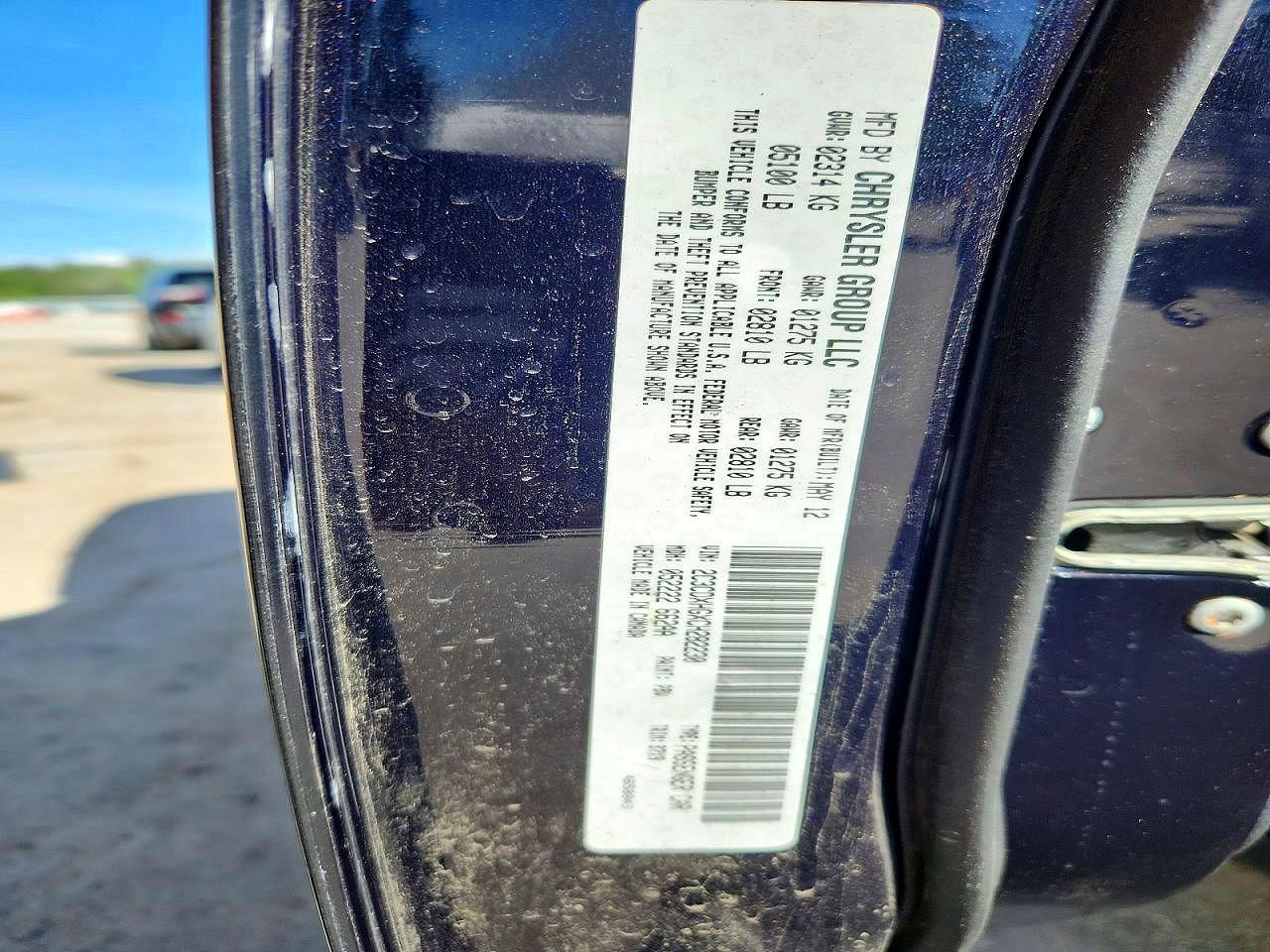 2012 Dodge Charger Sxt Blue vin: 2C3CDXHGXCH282230