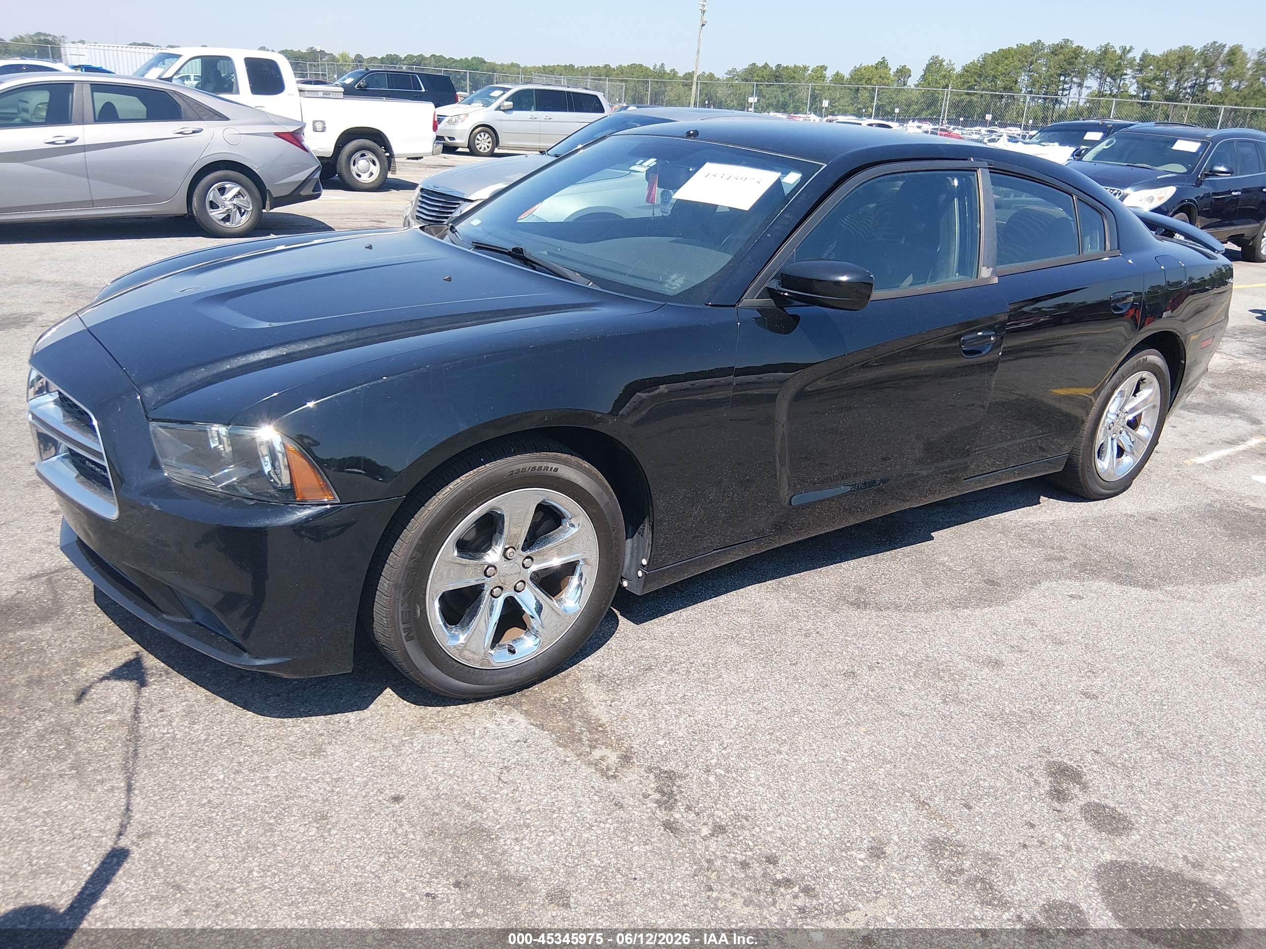 2012 Dodge Charger Sxt Black vin: 2C3CDXHGXCH304193