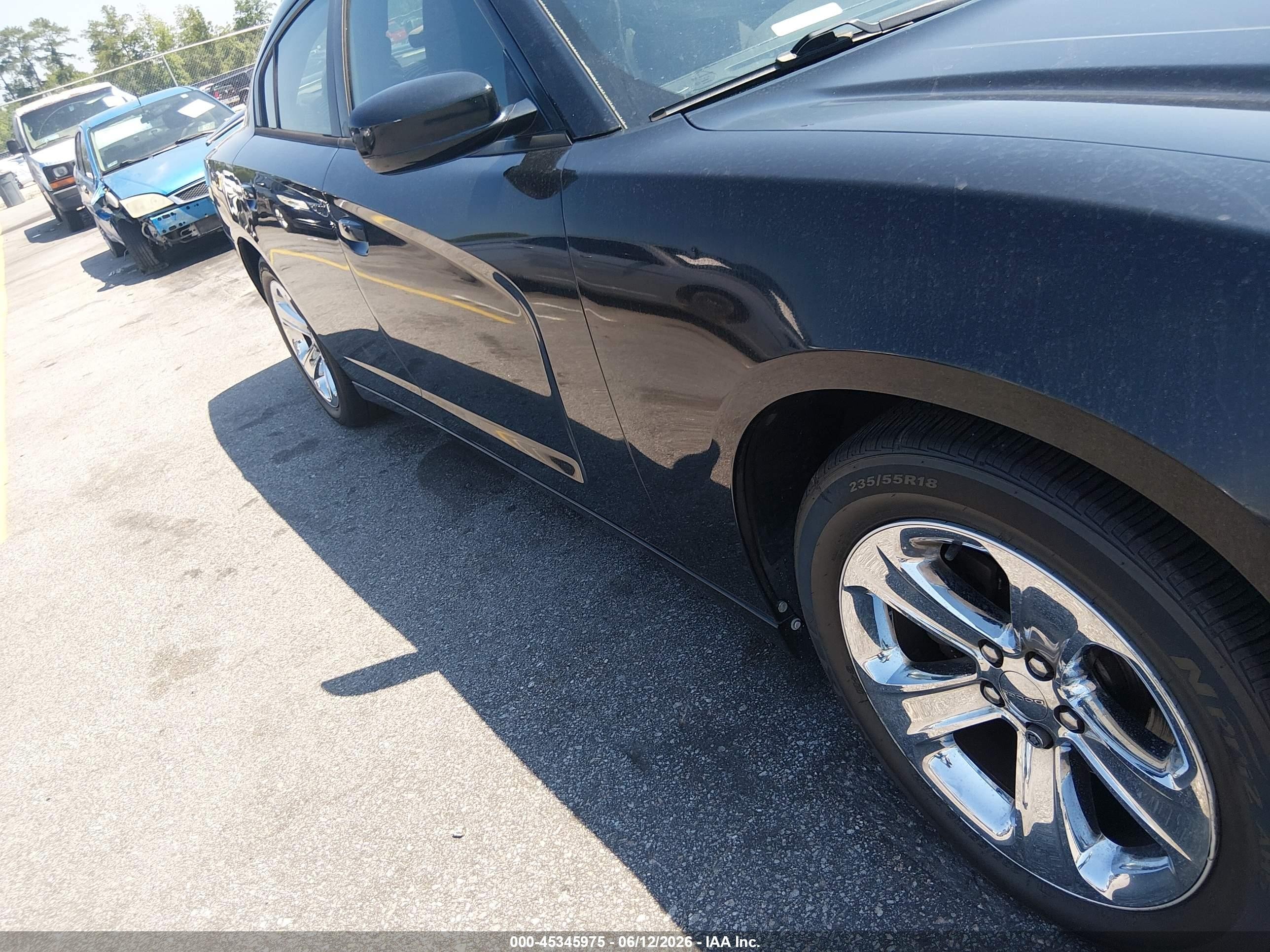 2012 Dodge Charger Sxt Black vin: 2C3CDXHGXCH304193