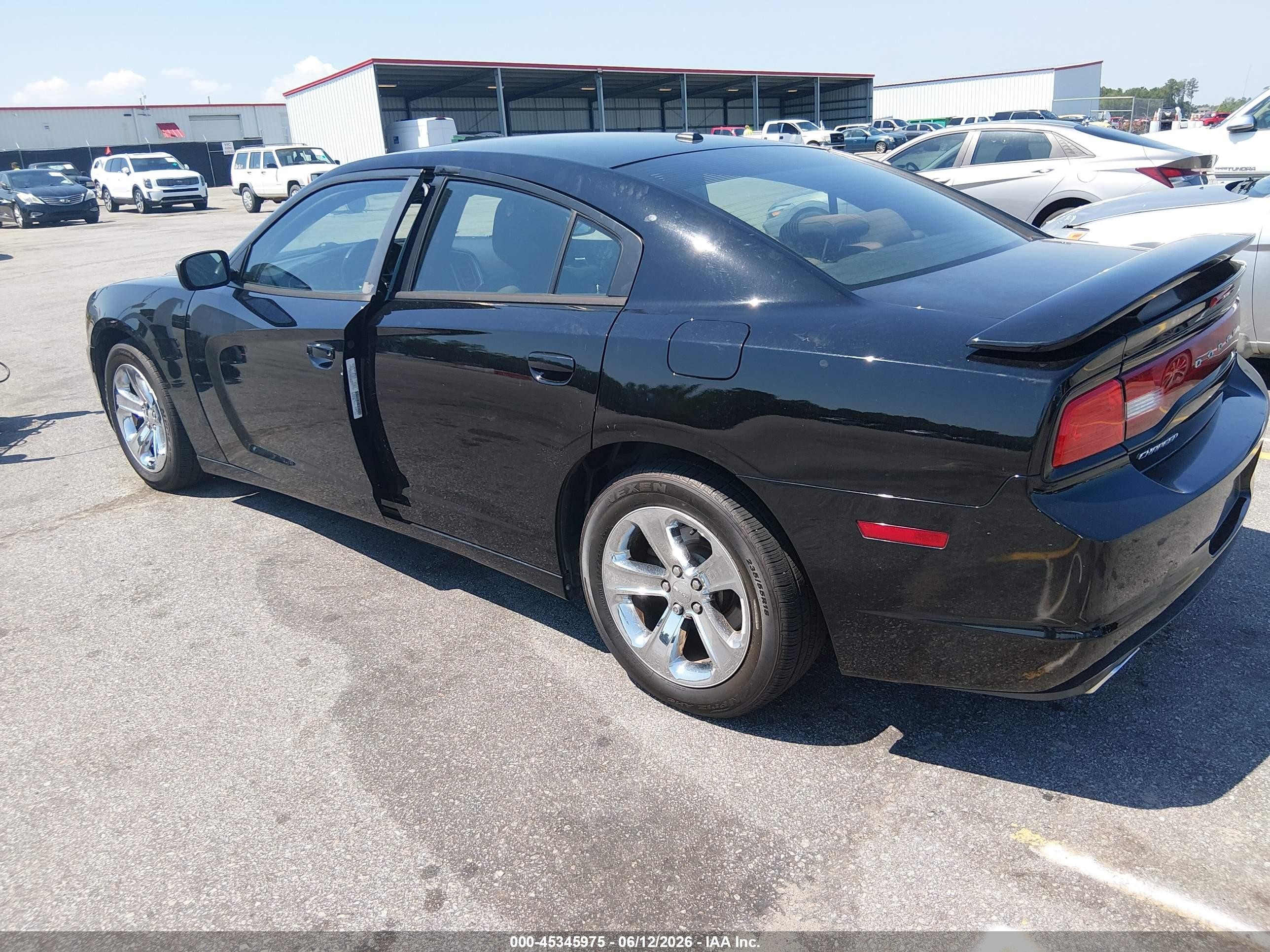 2012 Dodge Charger Sxt Black vin: 2C3CDXHGXCH304193
