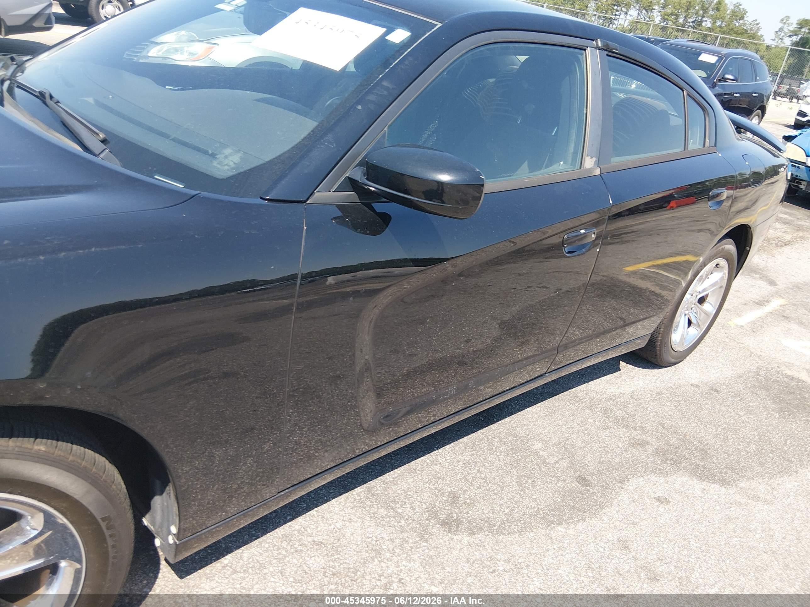 2012 Dodge Charger Sxt Black vin: 2C3CDXHGXCH304193