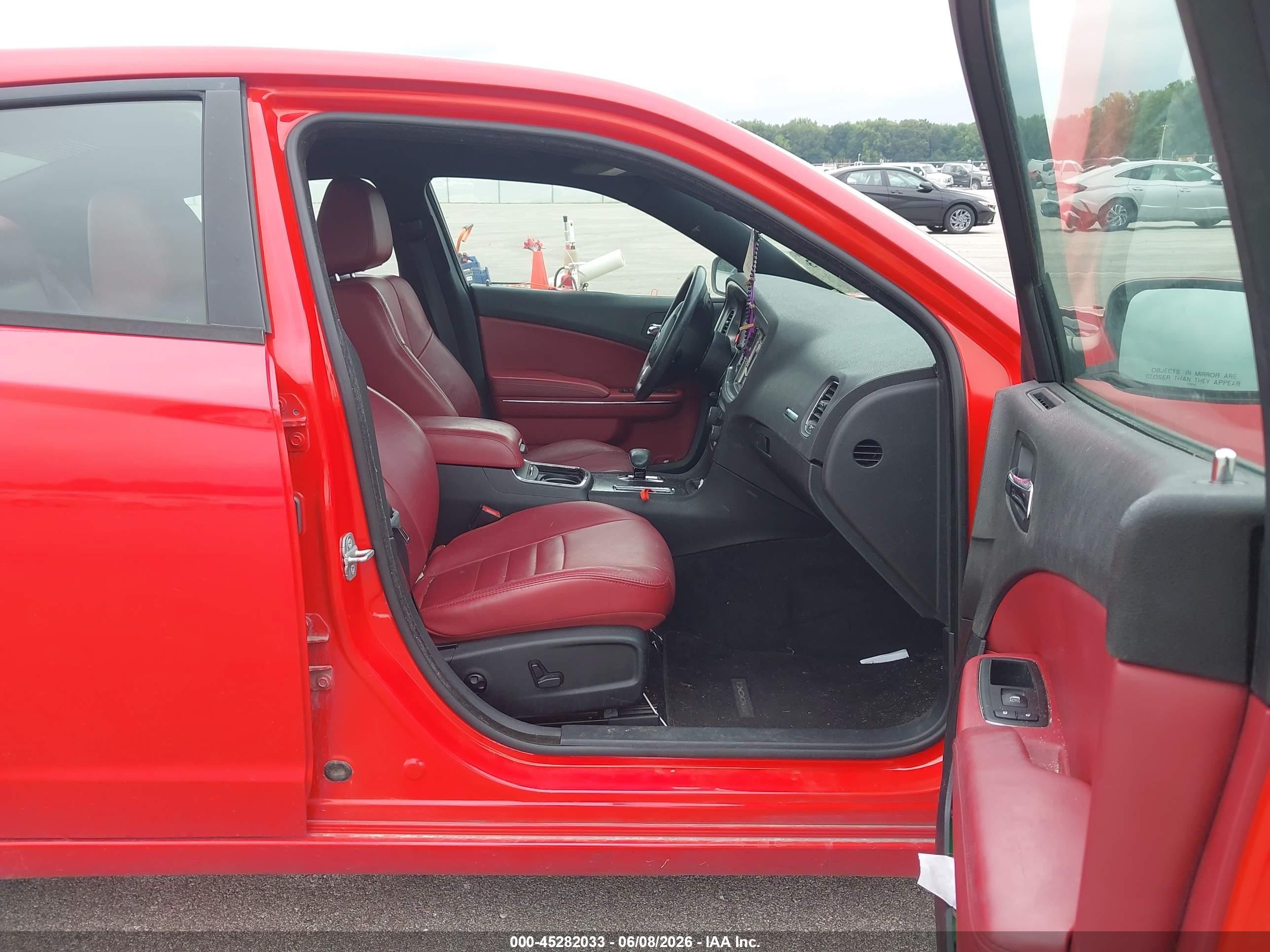 2014 Dodge Charger Sxt Plus Red vin: 2C3CDXHGXEH199139