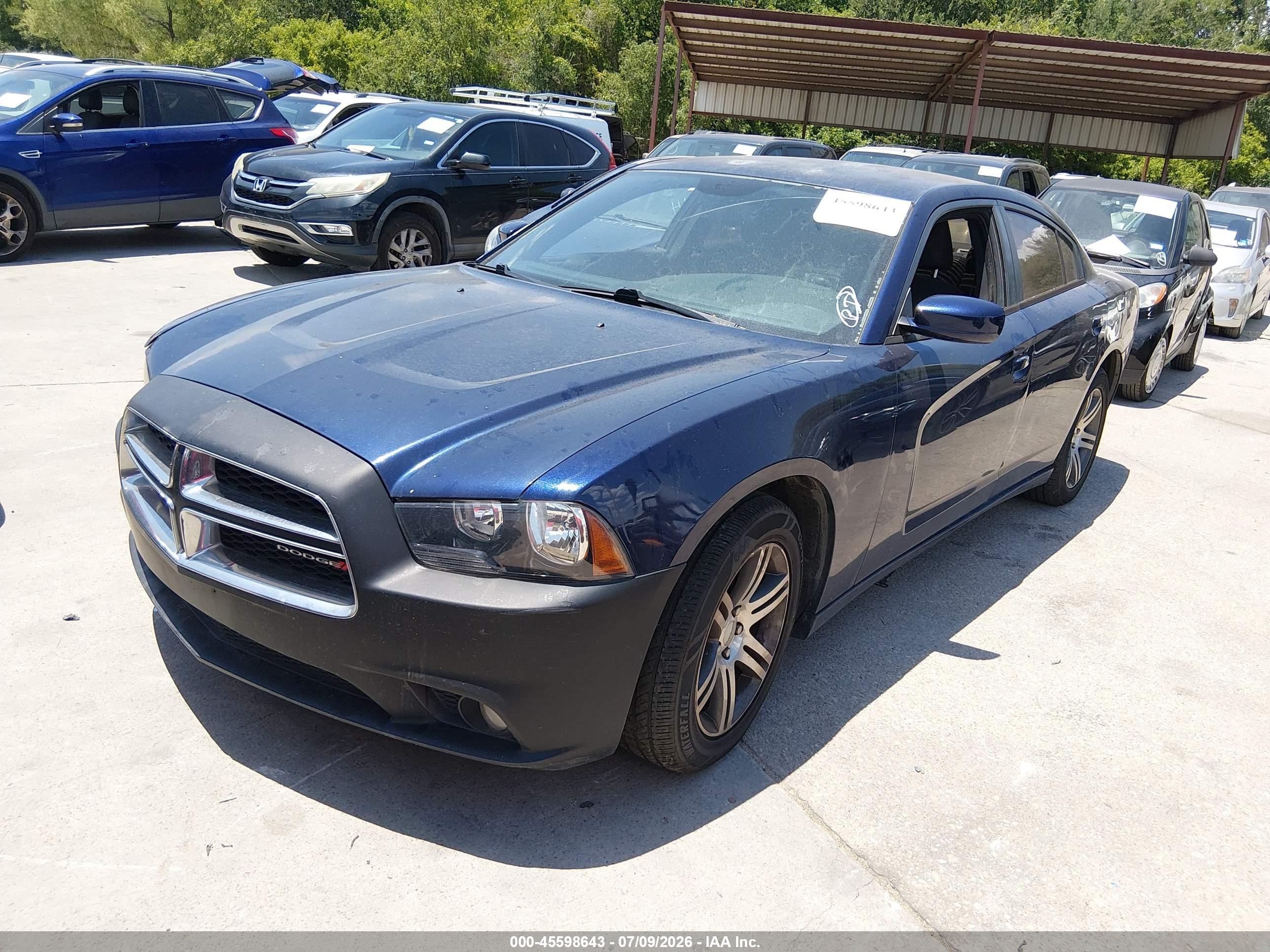 2014 Dodge Charger Sxt Blue vin: 2C3CDXHGXEH329369