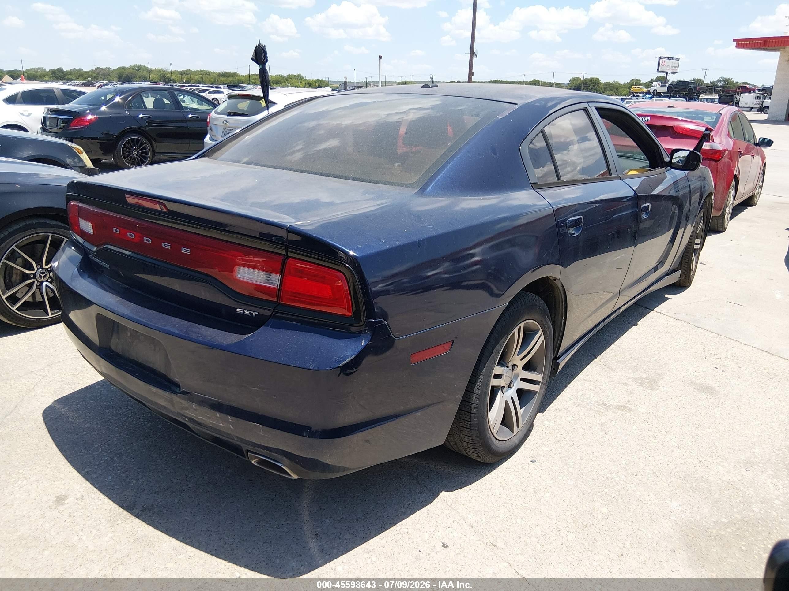 2014 Dodge Charger Sxt Blue vin: 2C3CDXHGXEH329369