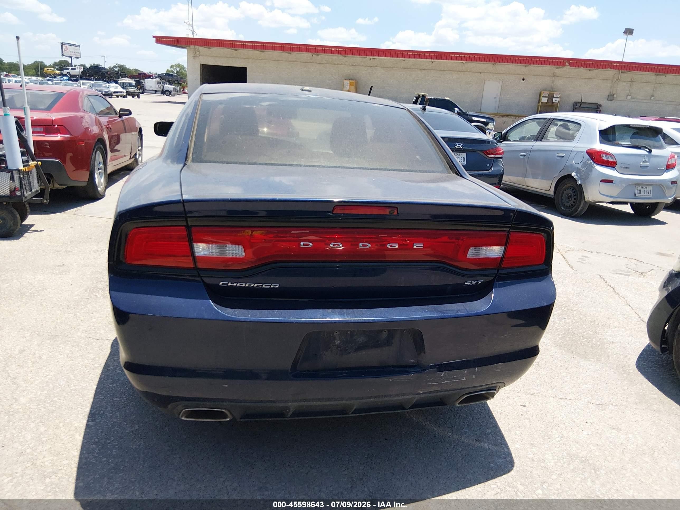 2014 Dodge Charger Sxt Blue vin: 2C3CDXHGXEH329369