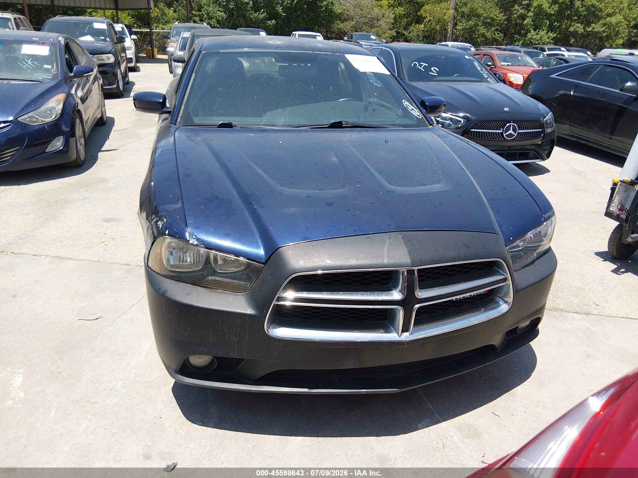2014 Dodge Charger Sxt Blue vin: 2C3CDXHGXEH329369