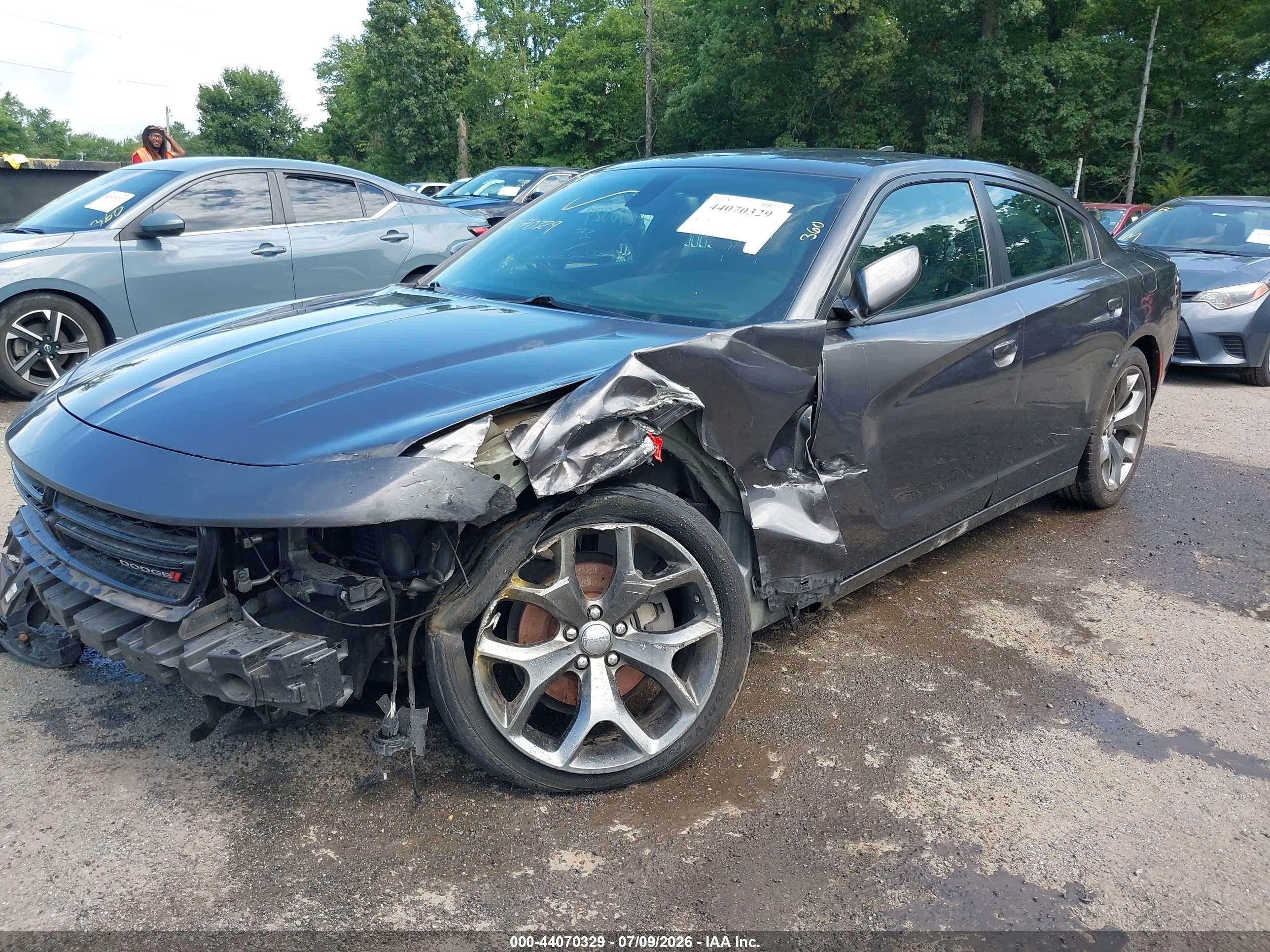 2015 Dodge Charger Sxt Gray vin: 2C3CDXHGXFH816993