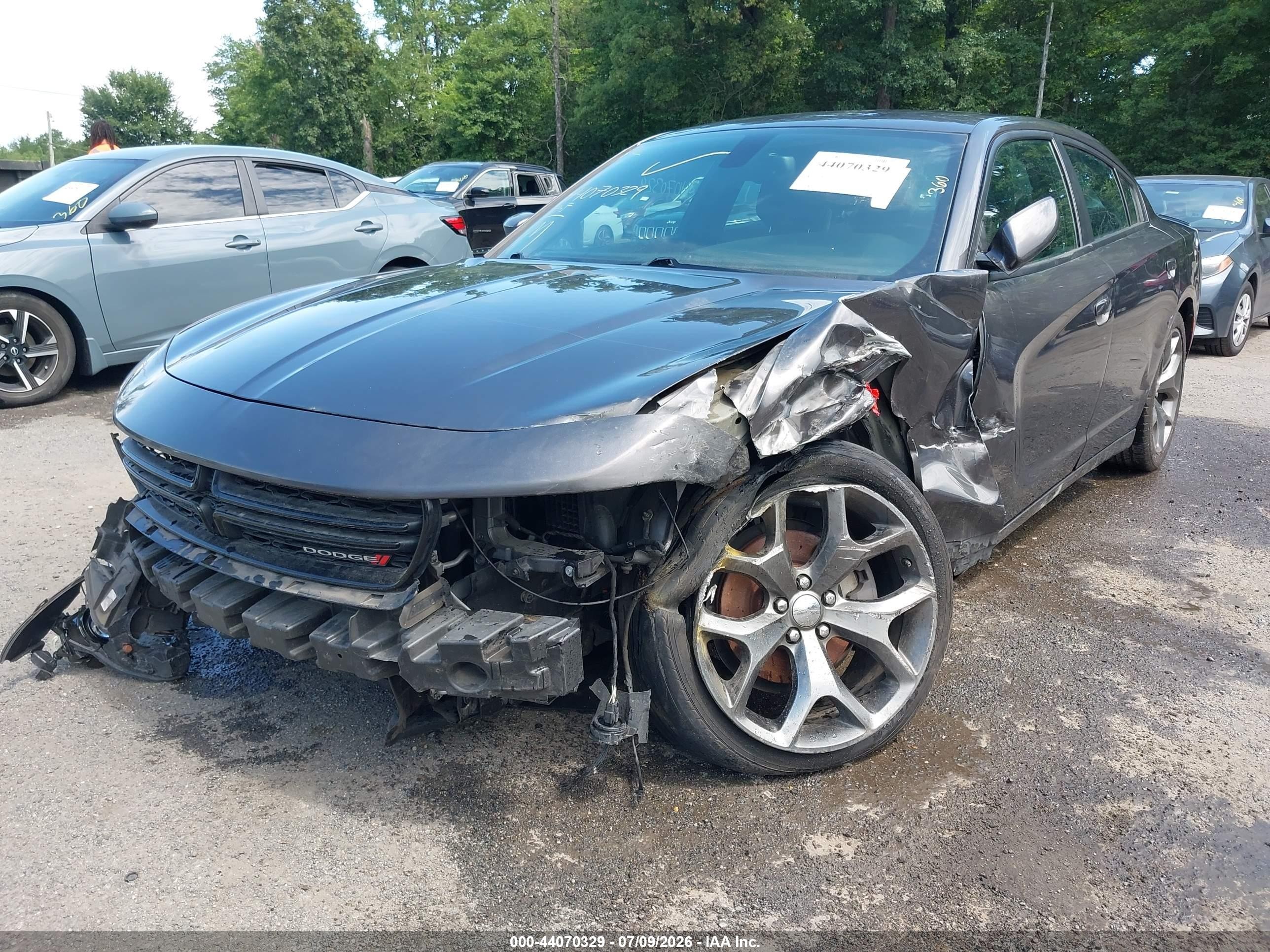 2015 Dodge Charger Sxt Gray vin: 2C3CDXHGXFH816993