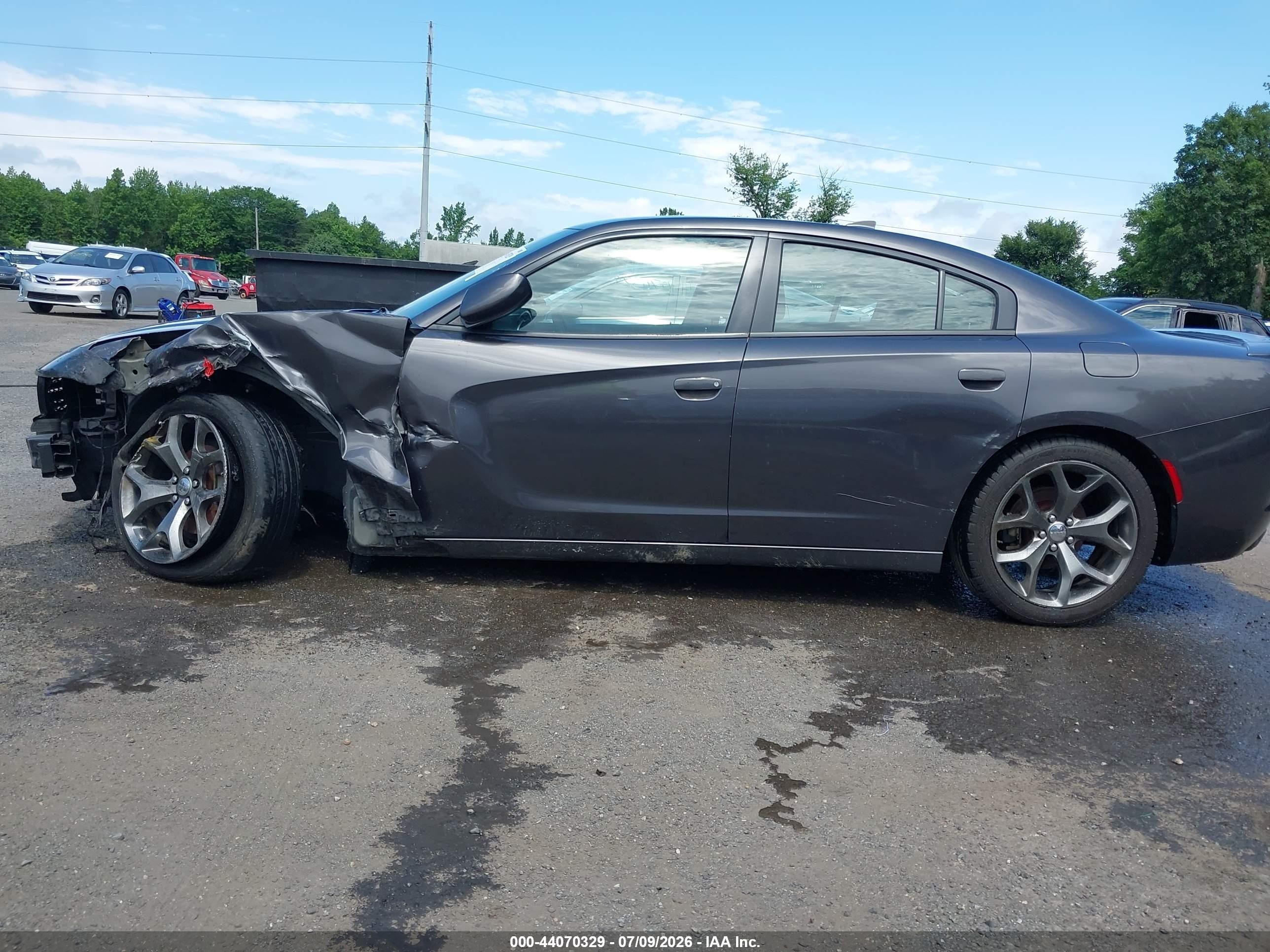 2015 Dodge Charger Sxt Gray vin: 2C3CDXHGXFH816993