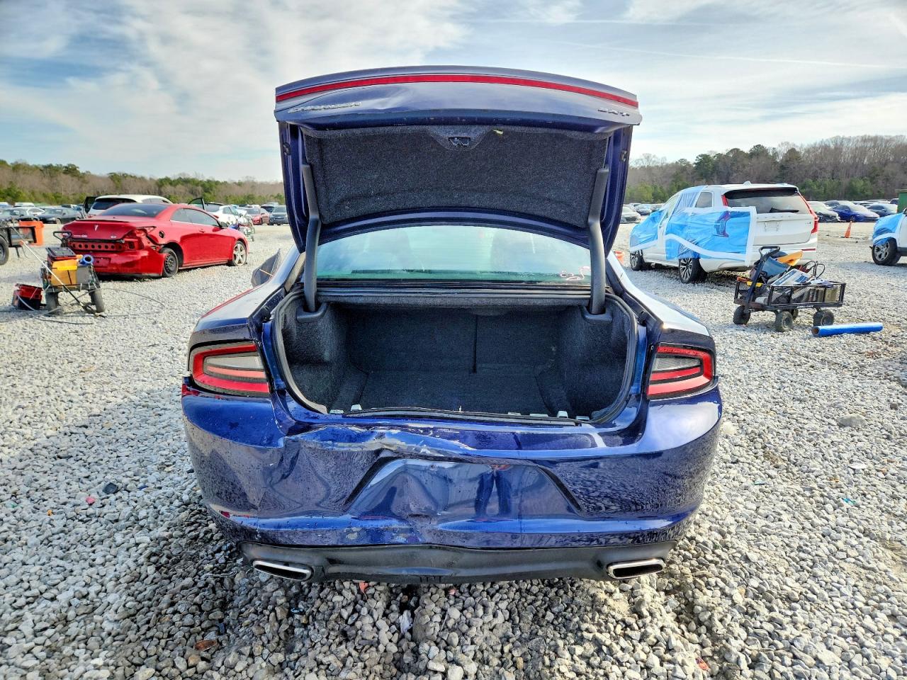 2015 Dodge Charger Sxt Blue vin: 2C3CDXHGXFH851663