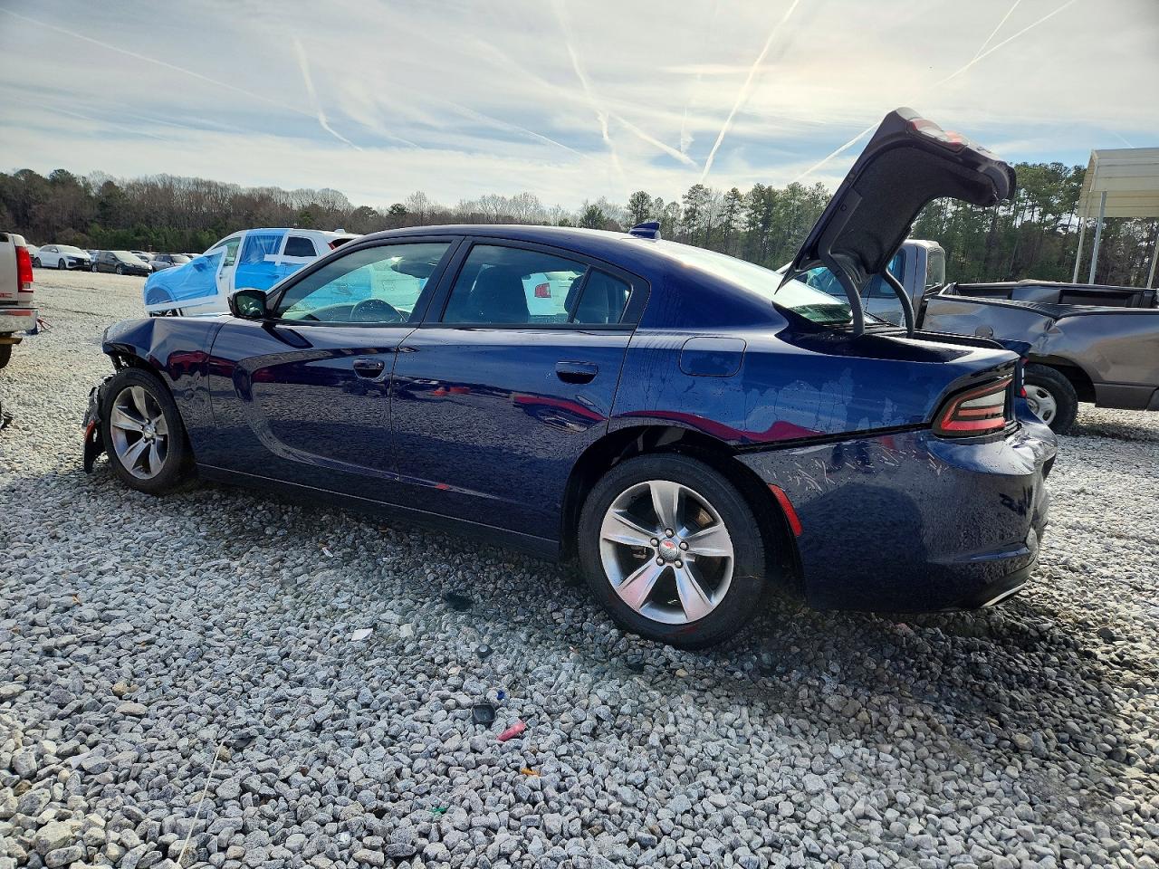 2015 Dodge Charger Sxt Blue vin: 2C3CDXHGXFH851663