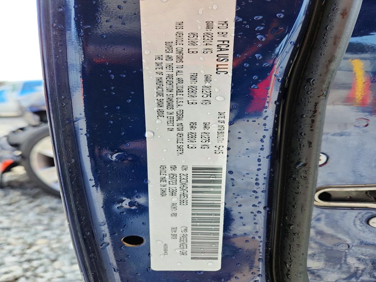 2015 Dodge Charger Sxt Blue vin: 2C3CDXHGXFH851663