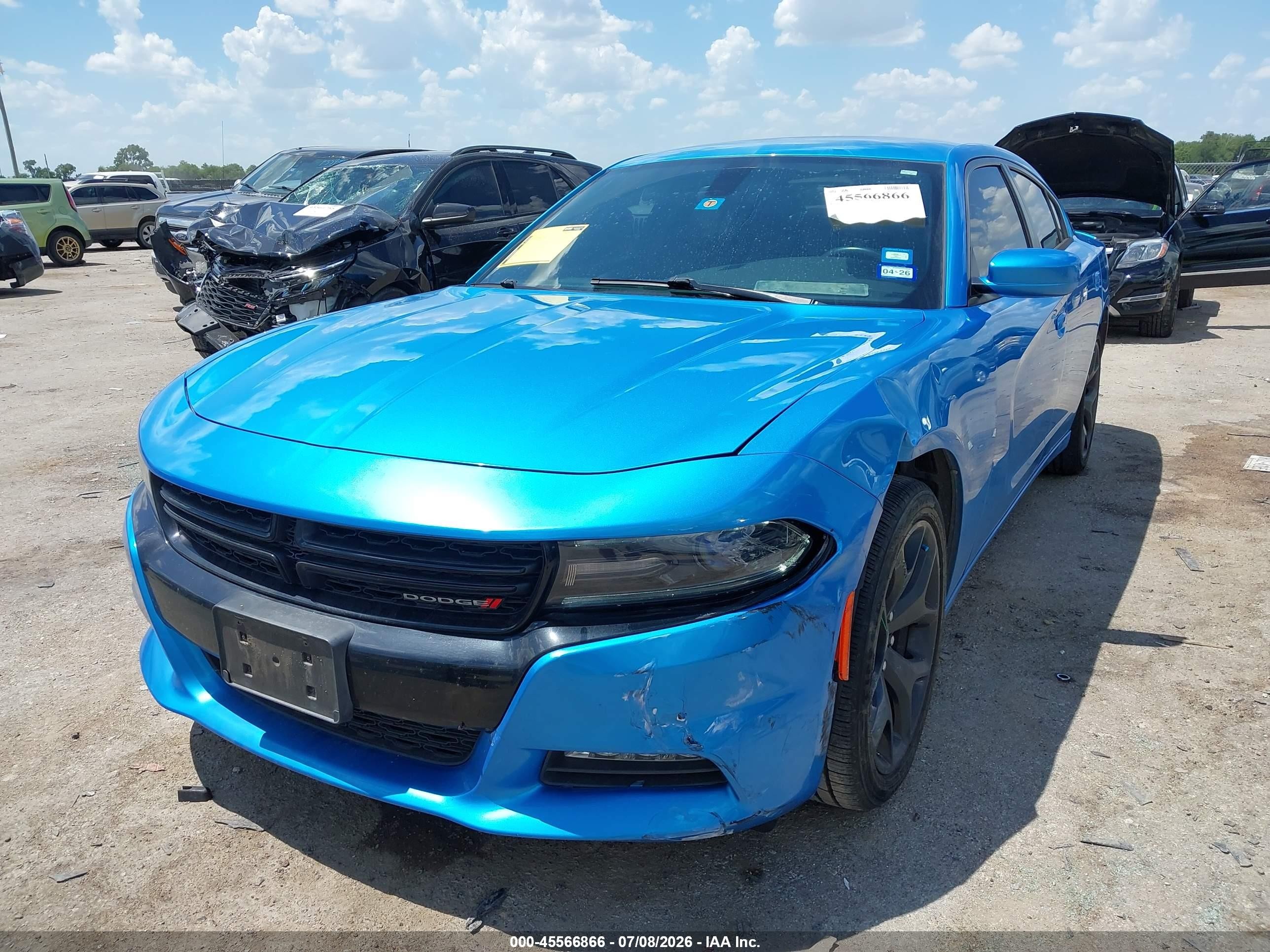 2015 Dodge Charger Sxt Blue vin: 2C3CDXHGXFH902627