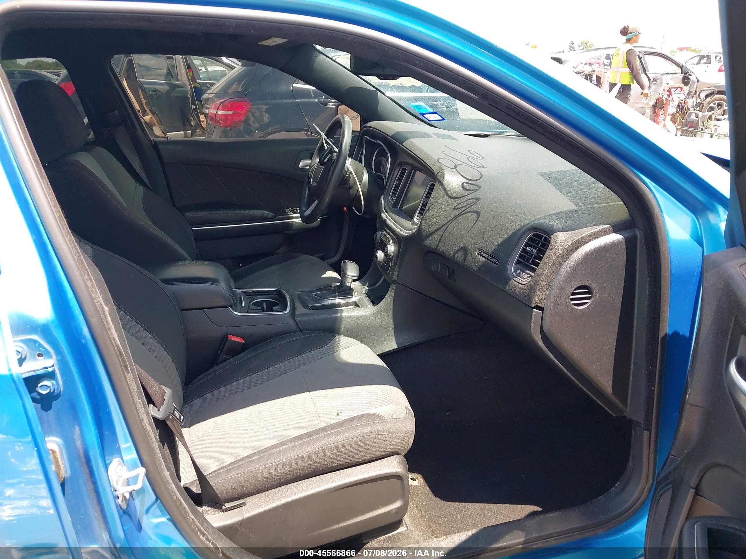 2015 Dodge Charger Sxt Blue vin: 2C3CDXHGXFH902627