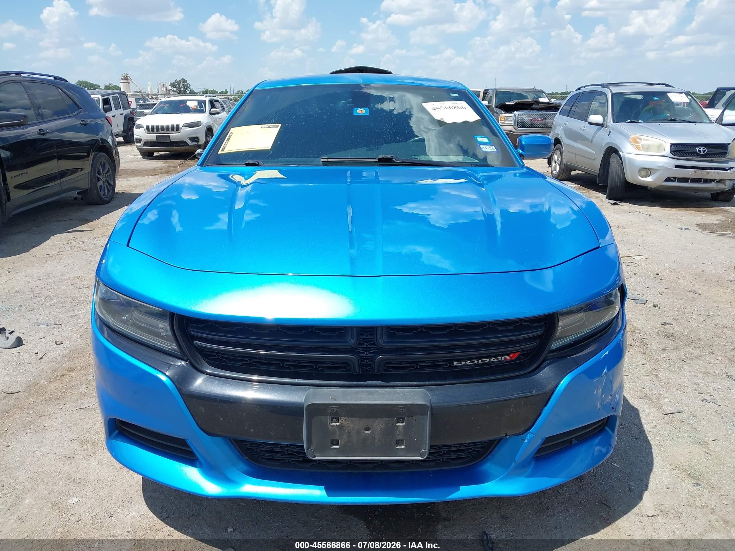 2015 Dodge Charger Sxt Blue vin: 2C3CDXHGXFH902627