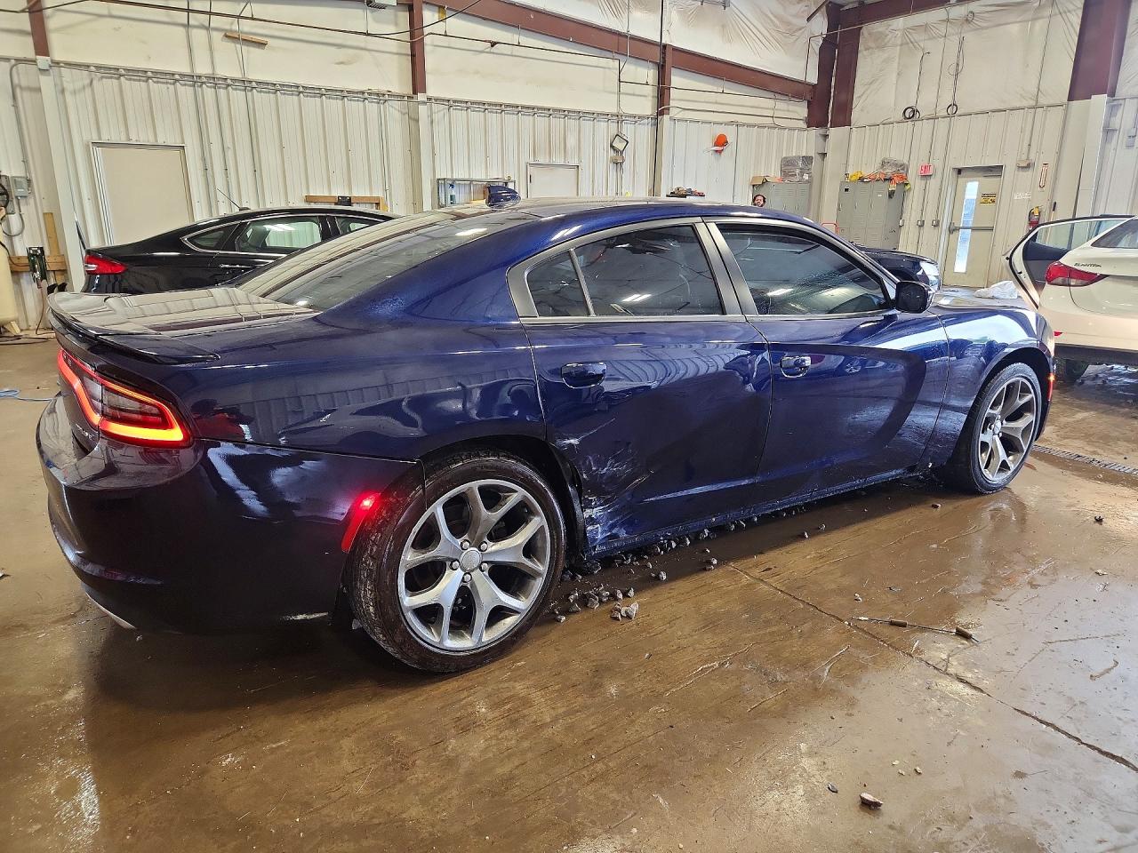2015 Dodge Charger Sxt Blue vin: 2C3CDXHGXFH917726