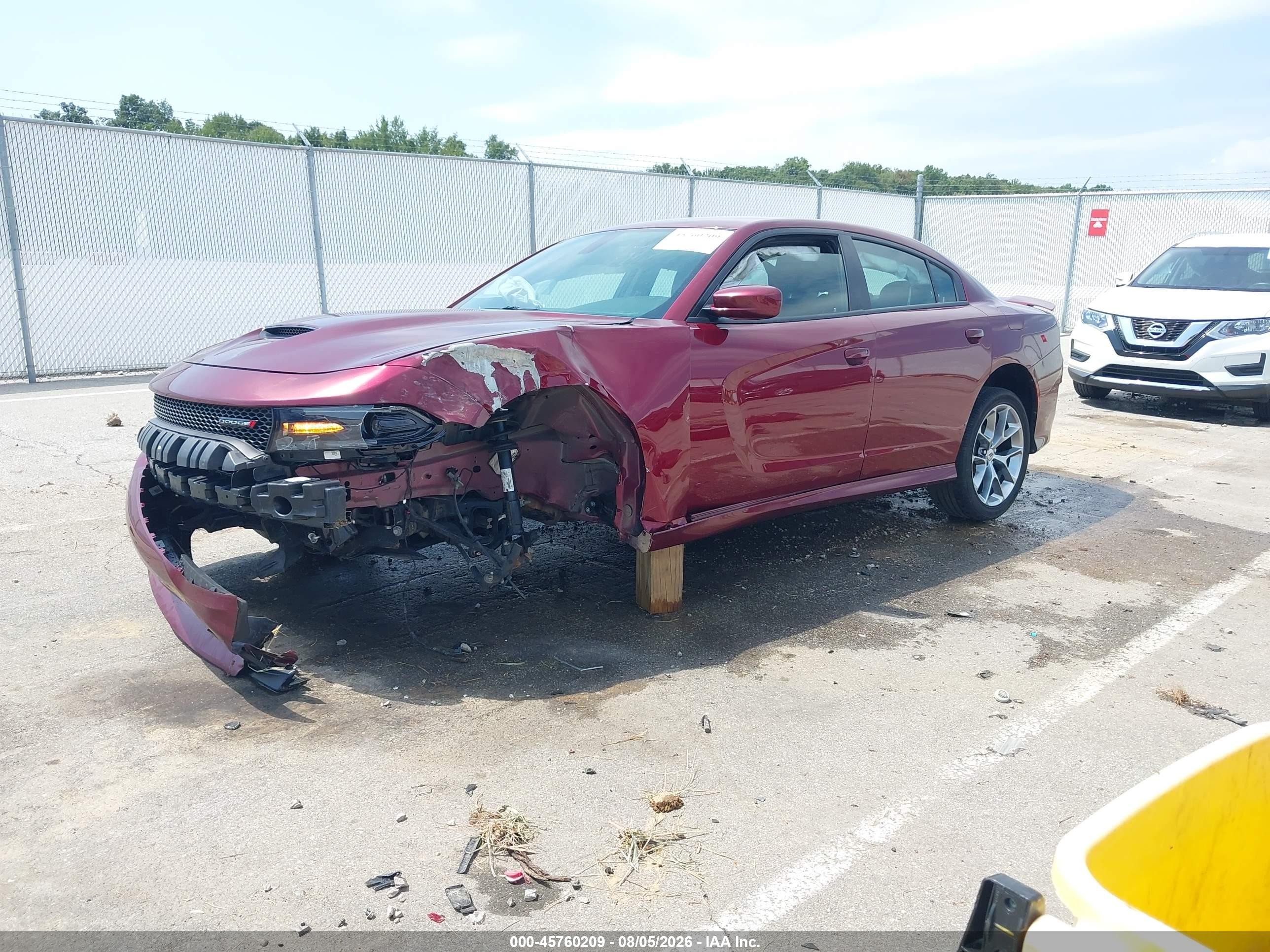 2021 Dodge Charger Gt Rwd Red vin: 2C3CDXHGXMH640346