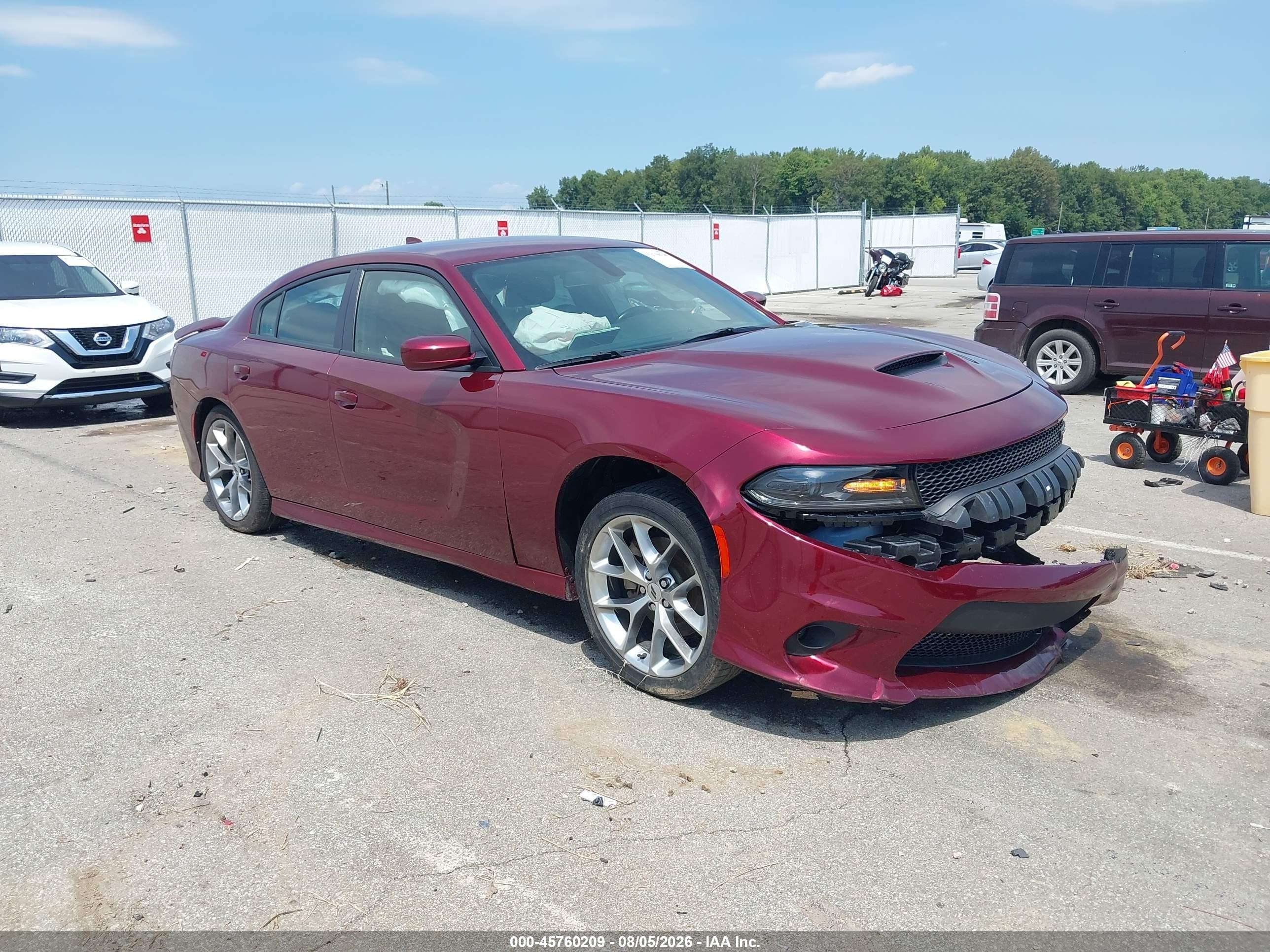 2021 Dodge Charger Gt Rwd Красный vin: 2C3CDXHGXMH640346