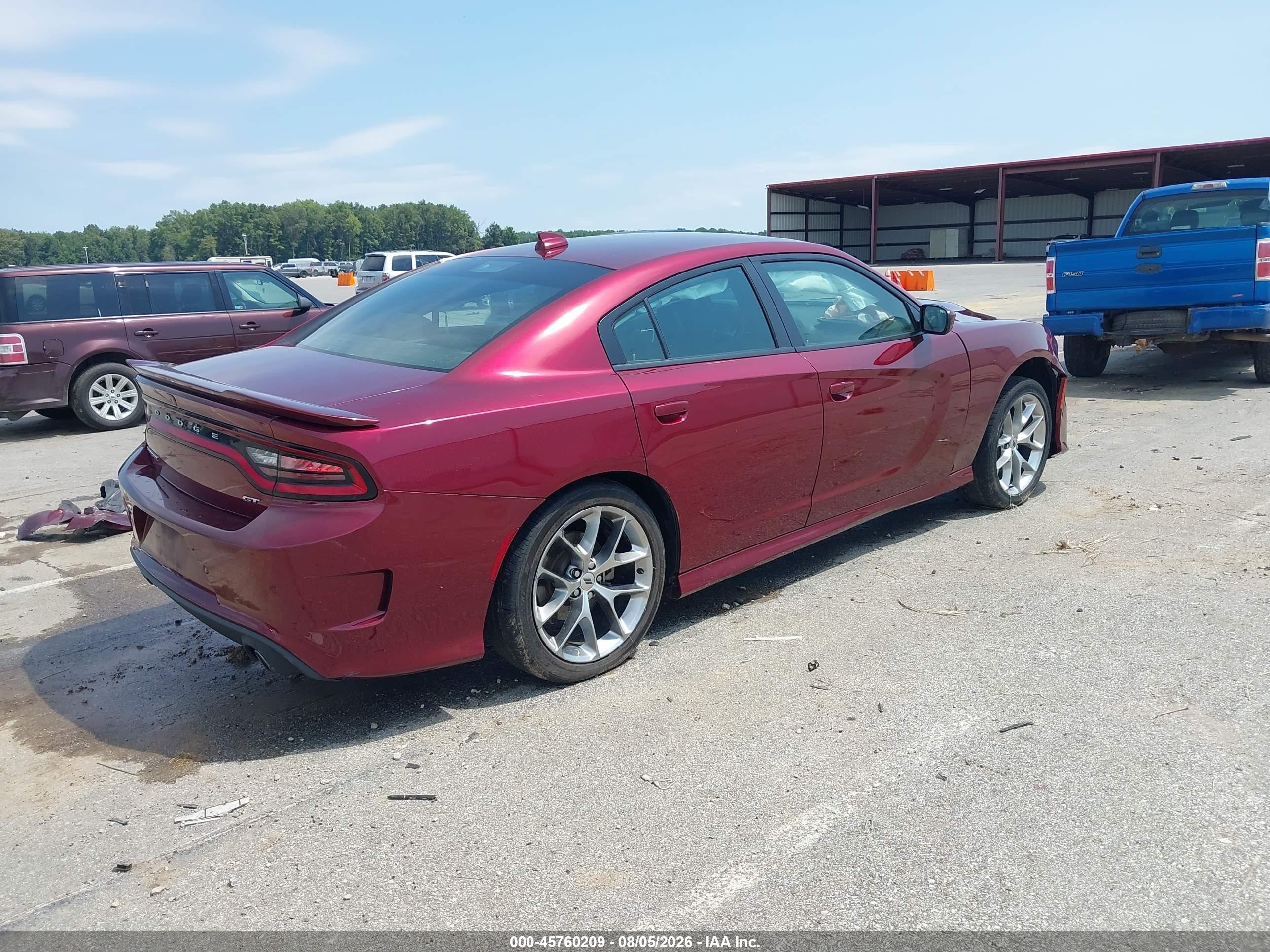 2021 Dodge Charger Gt Rwd Red vin: 2C3CDXHGXMH640346