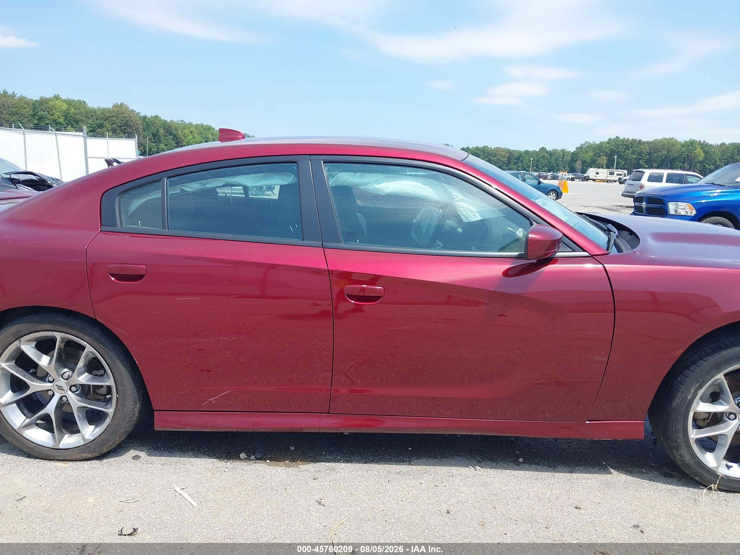 2021 Dodge Charger Gt Rwd Red vin: 2C3CDXHGXMH640346
